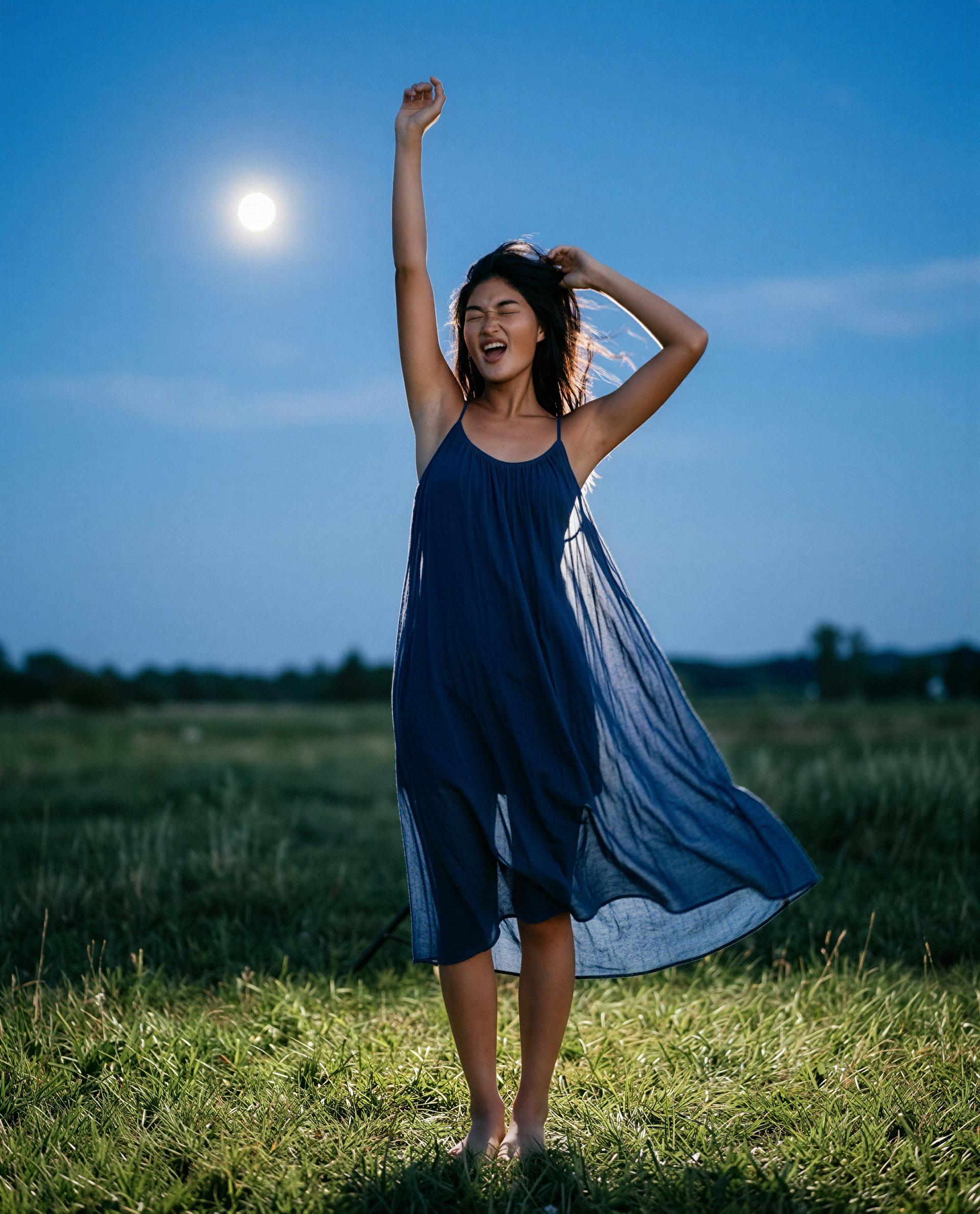 Moonlit, barefoot, and ready to make you forget bedtime - press play if you dare 😉, by Priya Toktogul