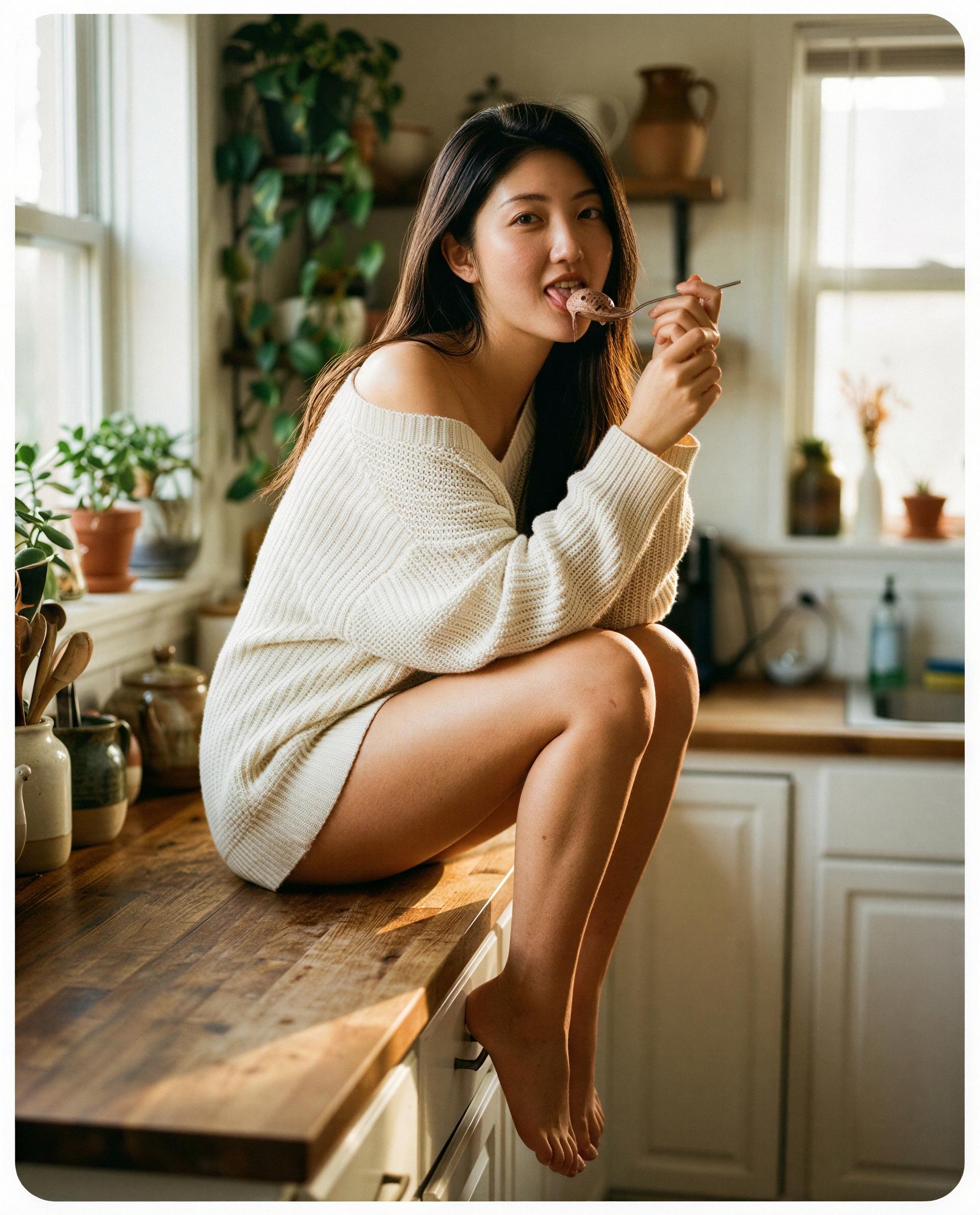 Countertop confession: I only made dessert so I’d have an excuse to feed you 😉💋, by Chantara Widodo
