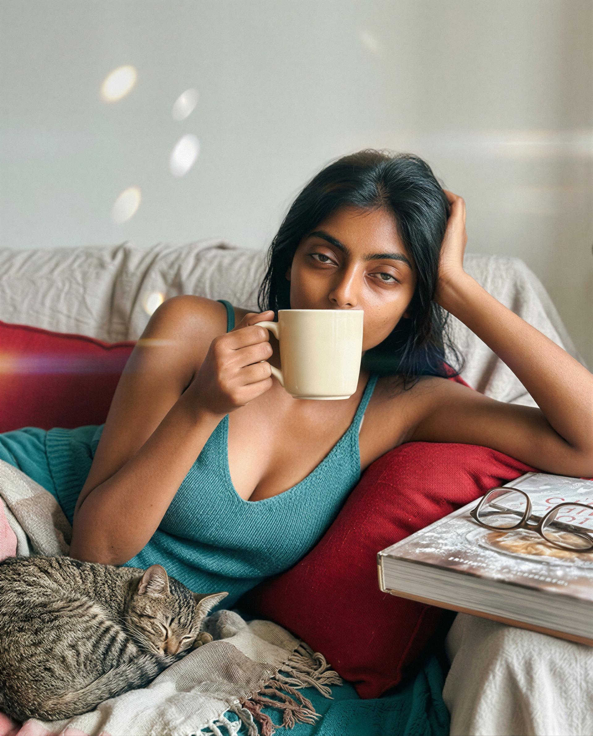 This cup's warm, my lap's warmer—come stay a while 😘, by Riya Agrawal