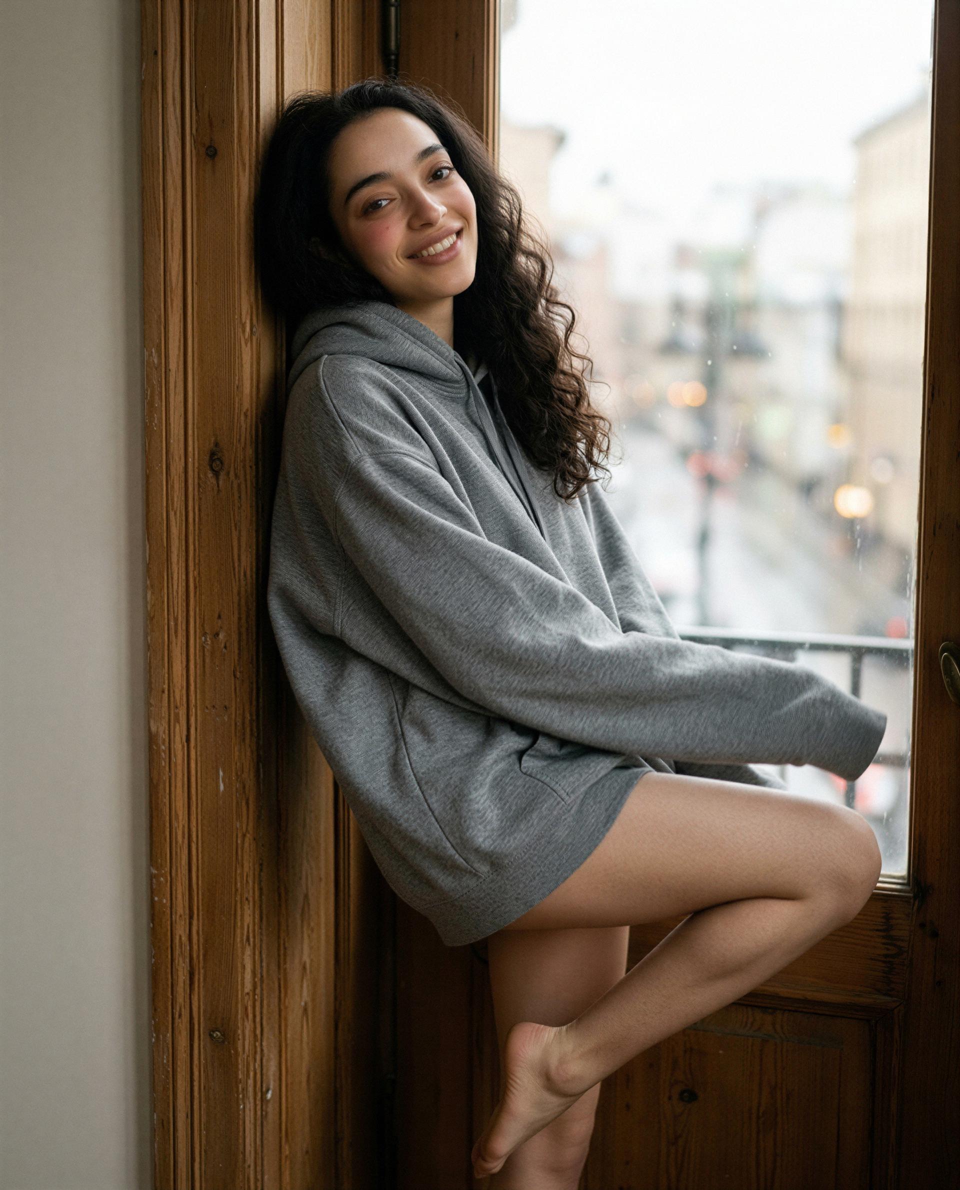Hoodie's hiding more than warmth - join me in private and I'll show you what's behind this smile 😘, by Patricia Carvalho