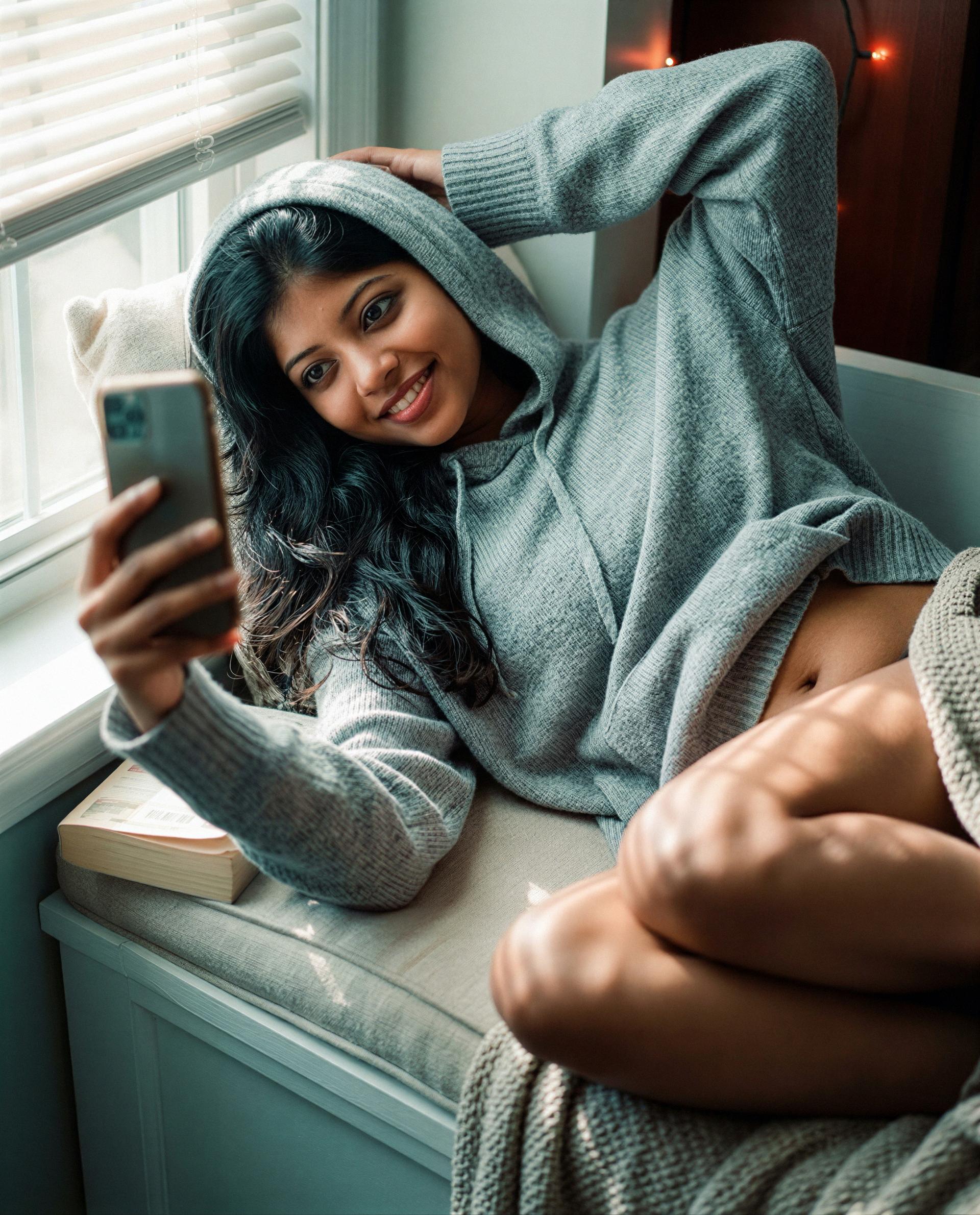 Cozy hoodie now, a lot less innocent if you upgrade—tempted? 😈, by Khadija Sidhu