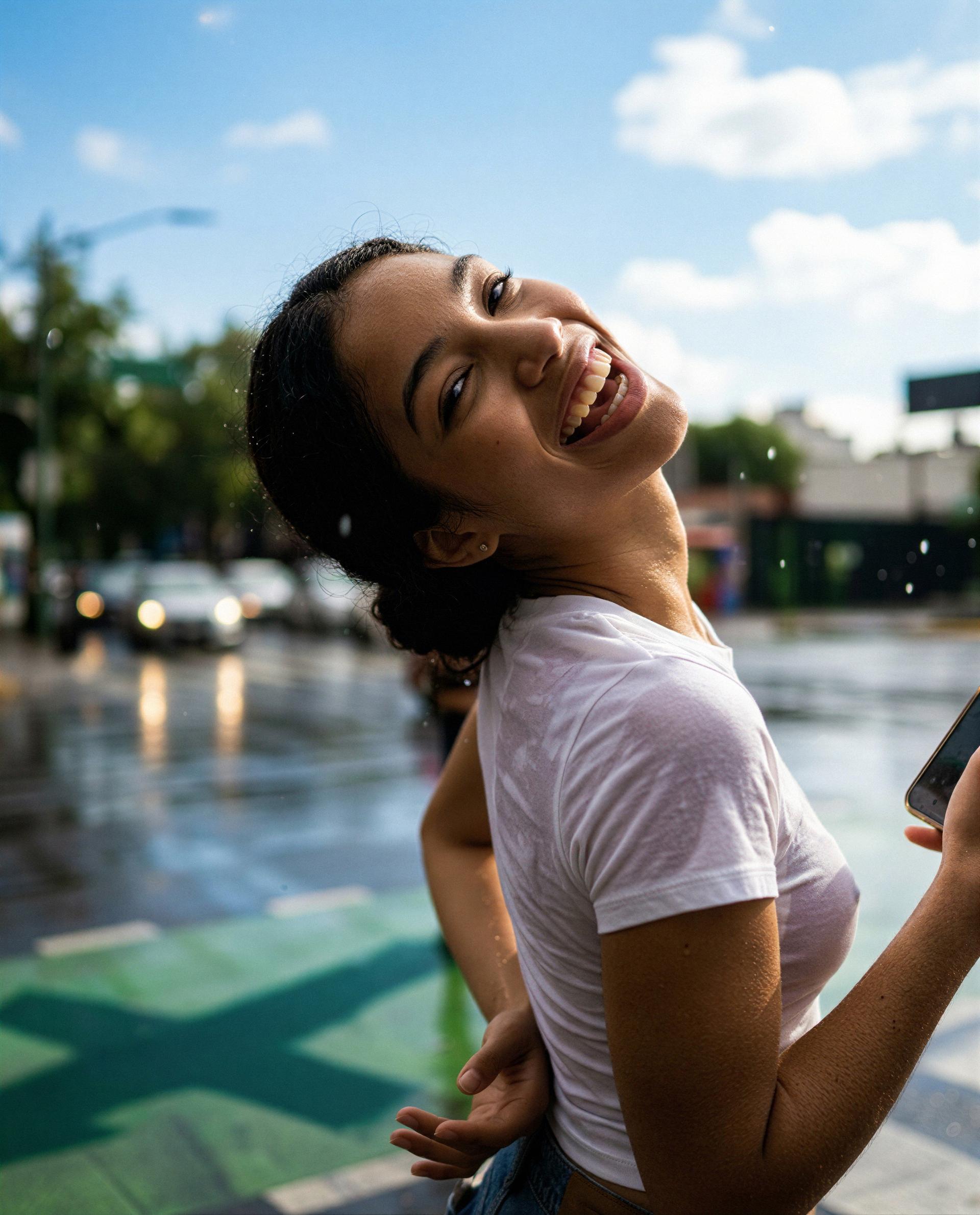 Soaked and smiling—subscribe and I'll show you why it's worth it 😉, by Daniela Ramos