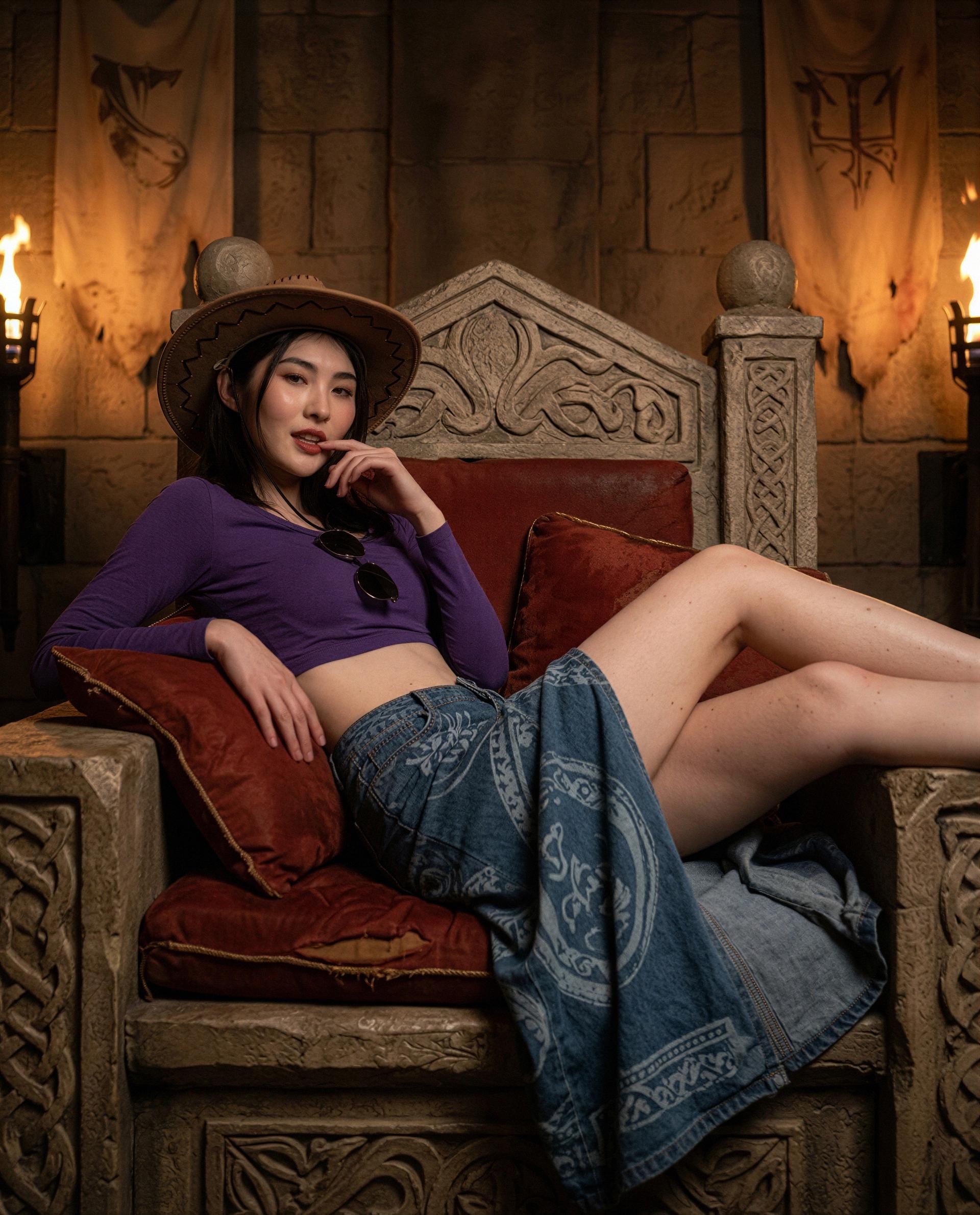 Throne, hat, and a wicked grin—press play and let me show you how I like to be spoiled 😘, by Chloe Nguyen