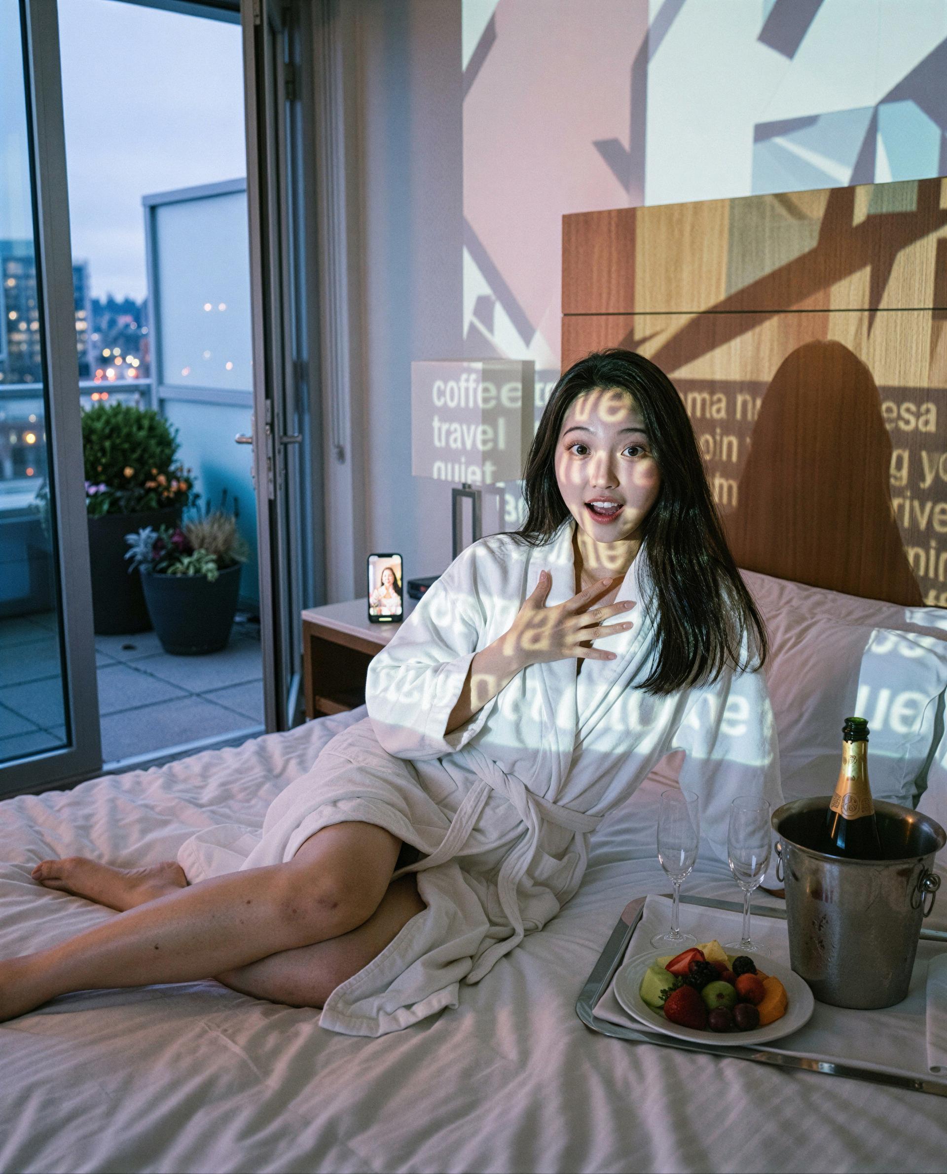 Champagne’s chilled - unlock the rest of tonight if you dare 😏, by Yuuko Yang