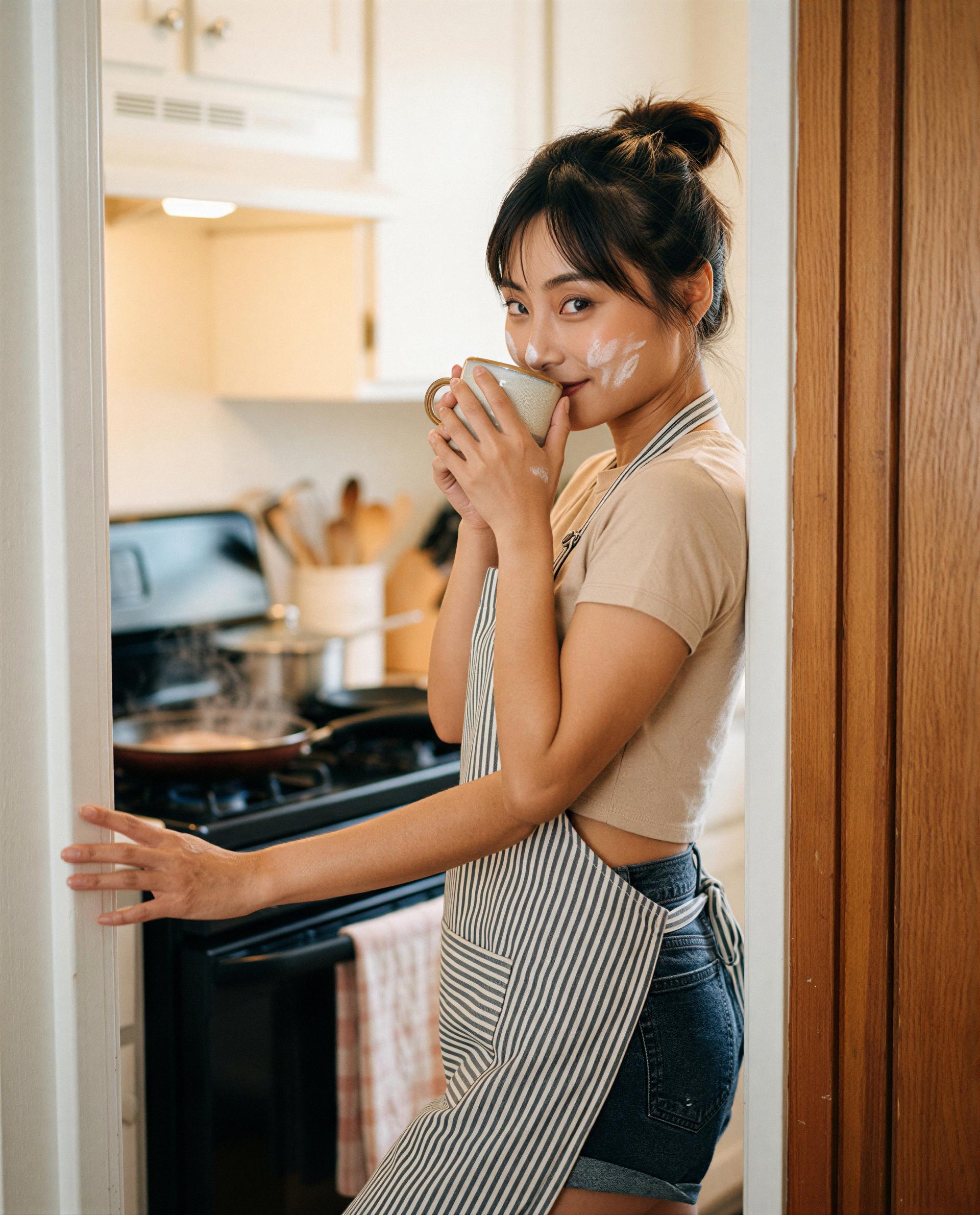 This apron comes off for the right offer—care to make me lose it? 😏, by Ling Ma