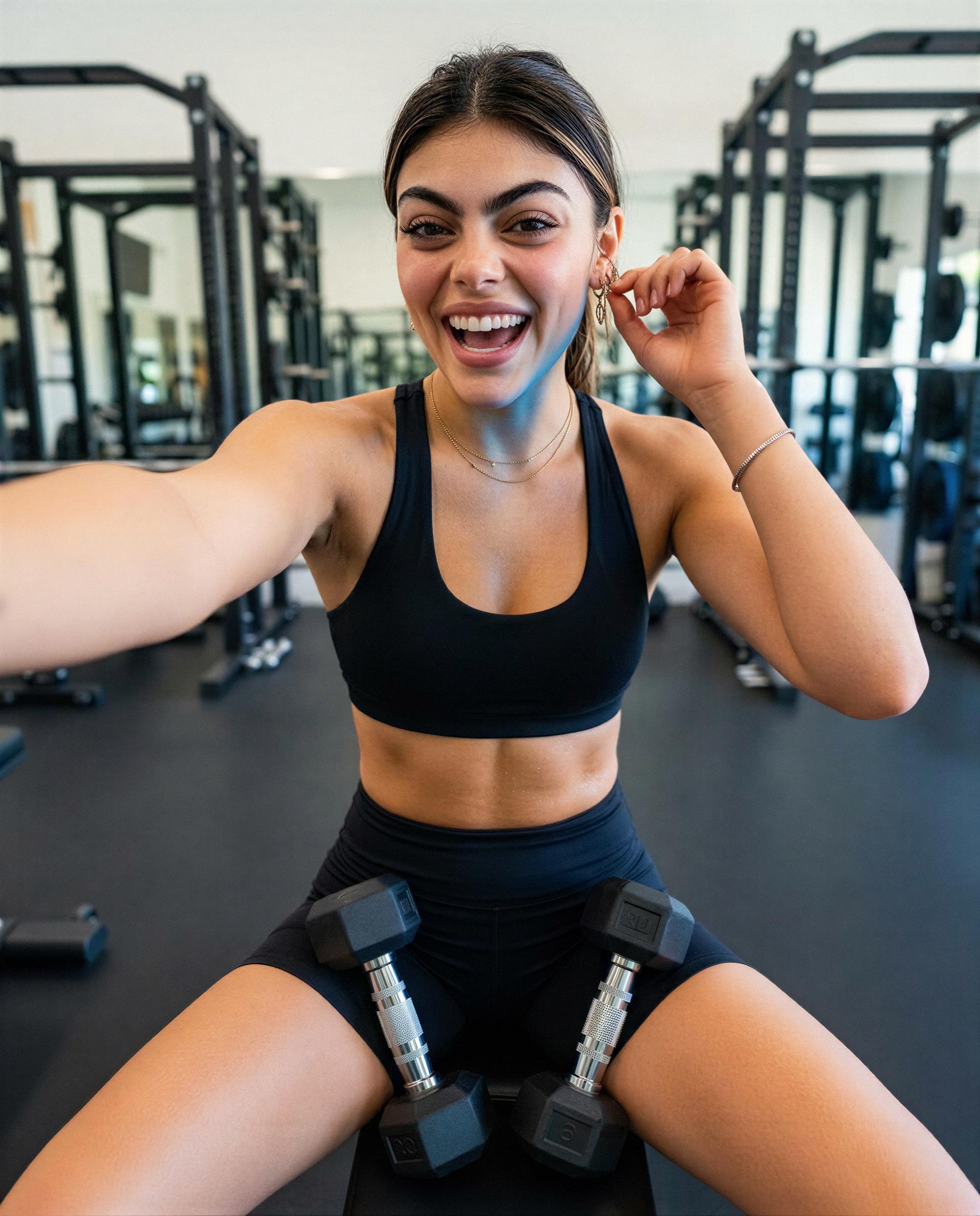 Sweat, smiles, and one private cooldown—care to claim it? 😘, by Gabriela Moreno