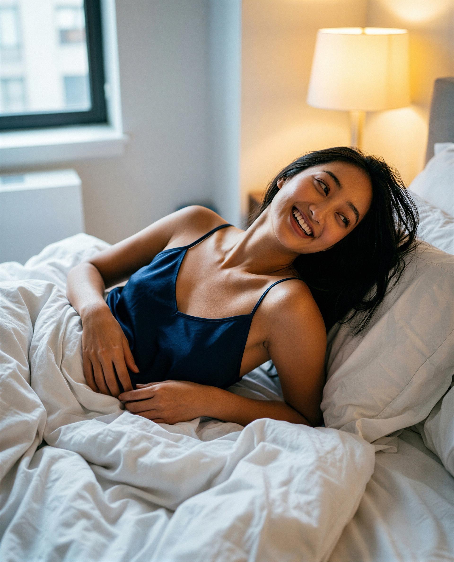 Smiling like I already know your type - tempt me and I’ll show you why. 😏, by Lata Pillai