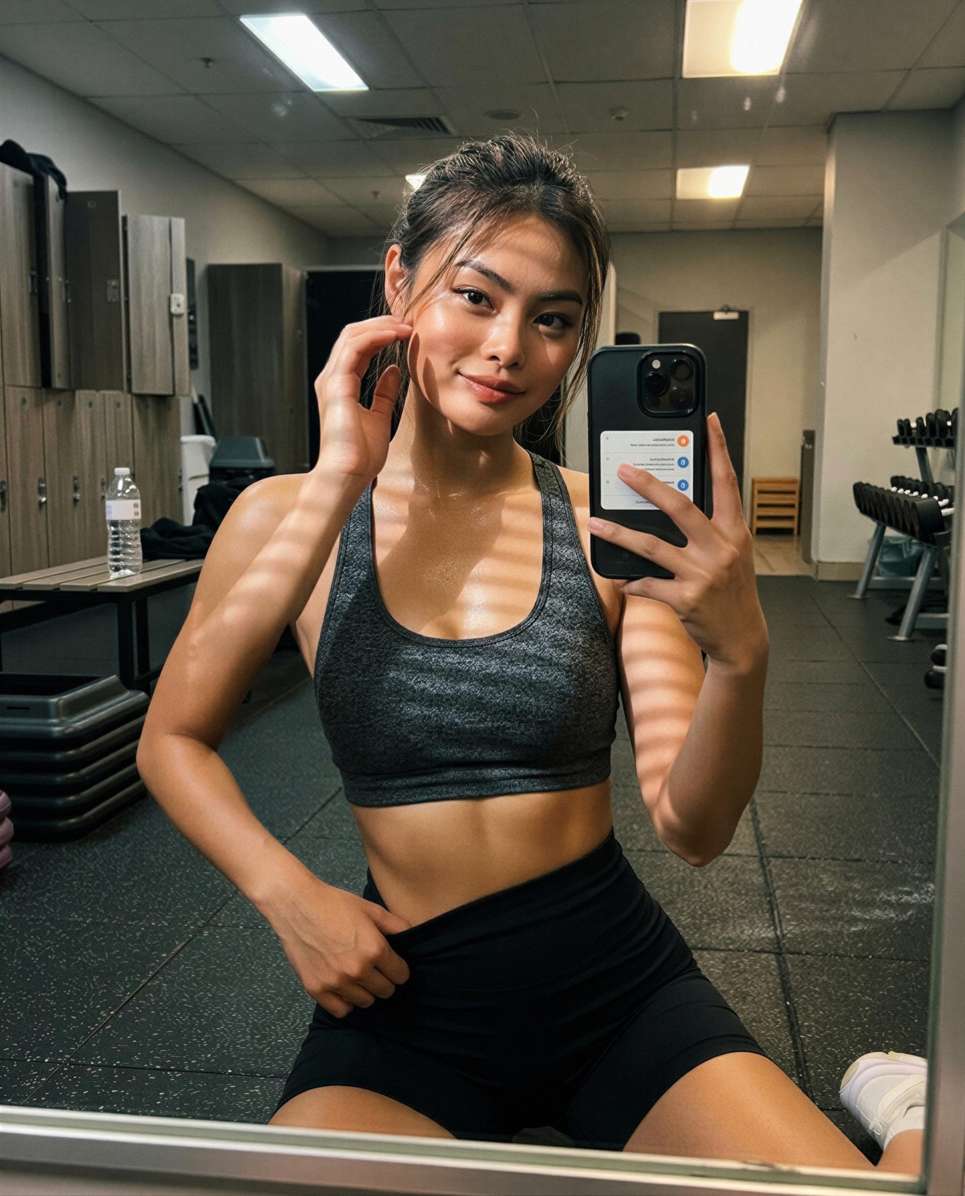 Feeling the burn and the glow… who’s up for a little after-workout fun?" 😘, by Grace Nguyen