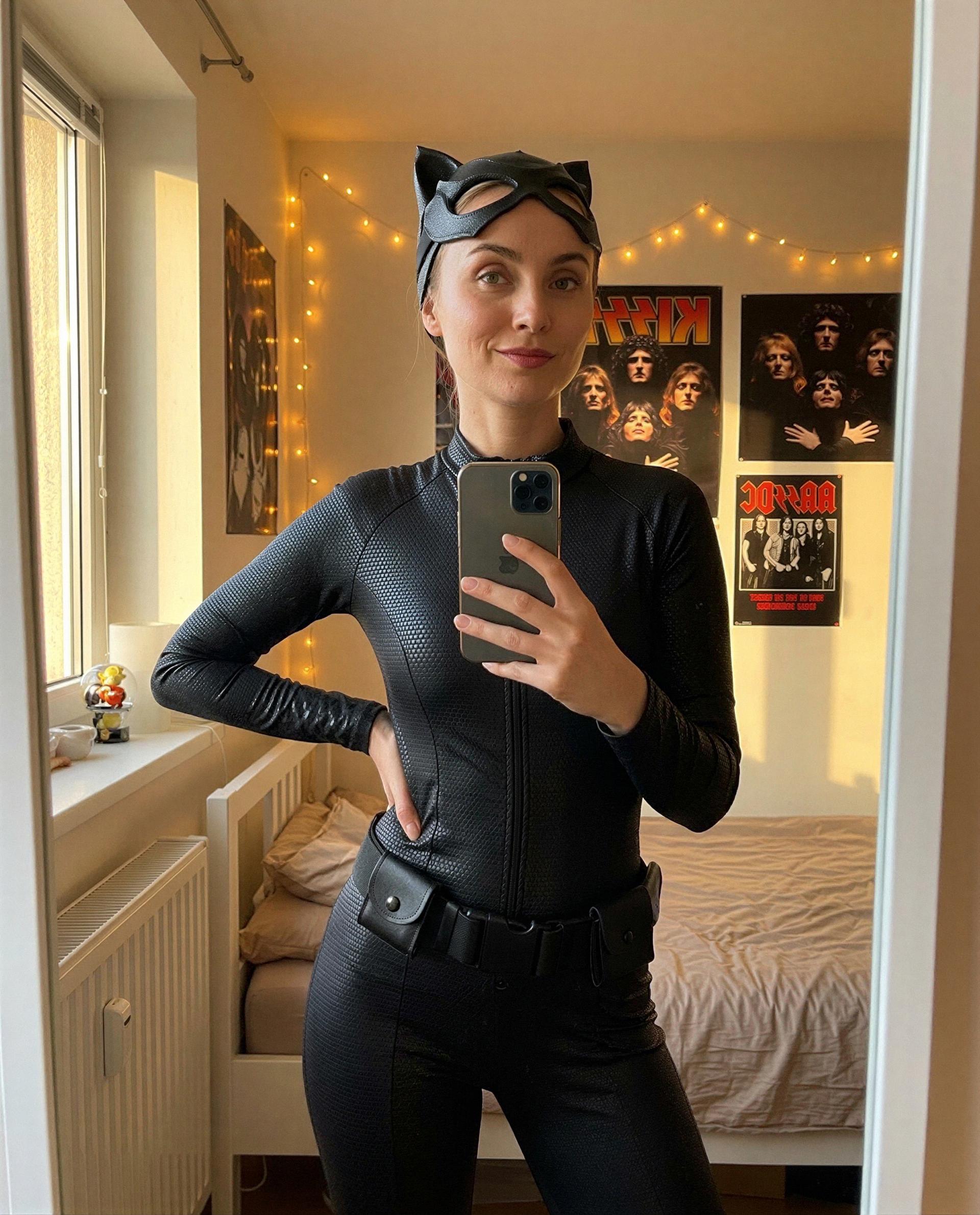 Leather on, door locked - be my accomplice tonight? 🫣, by Olga Sokolov
