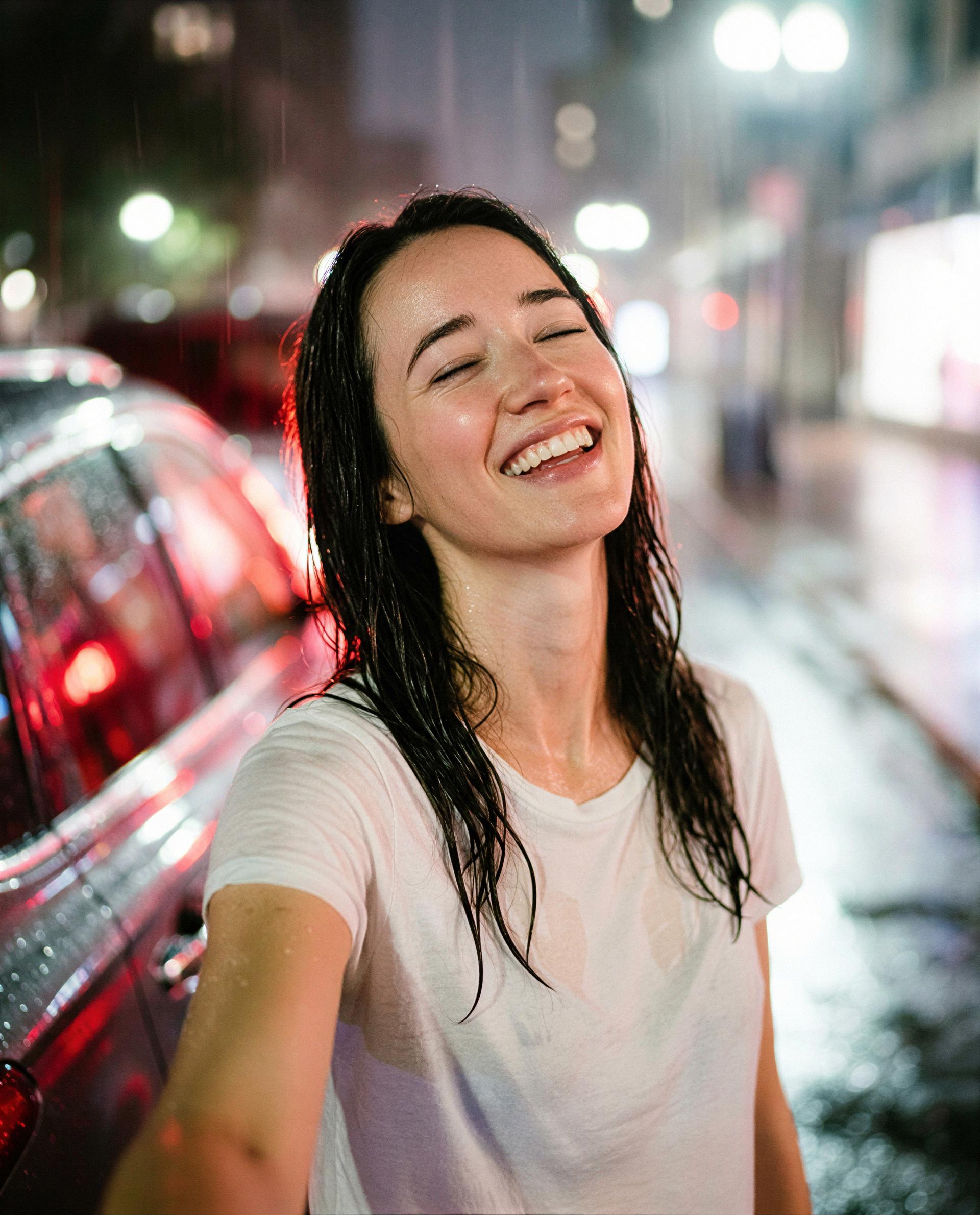 got caught in the rain—wanna help me warm up a little privately? 🫣💦, by Ingrid White
