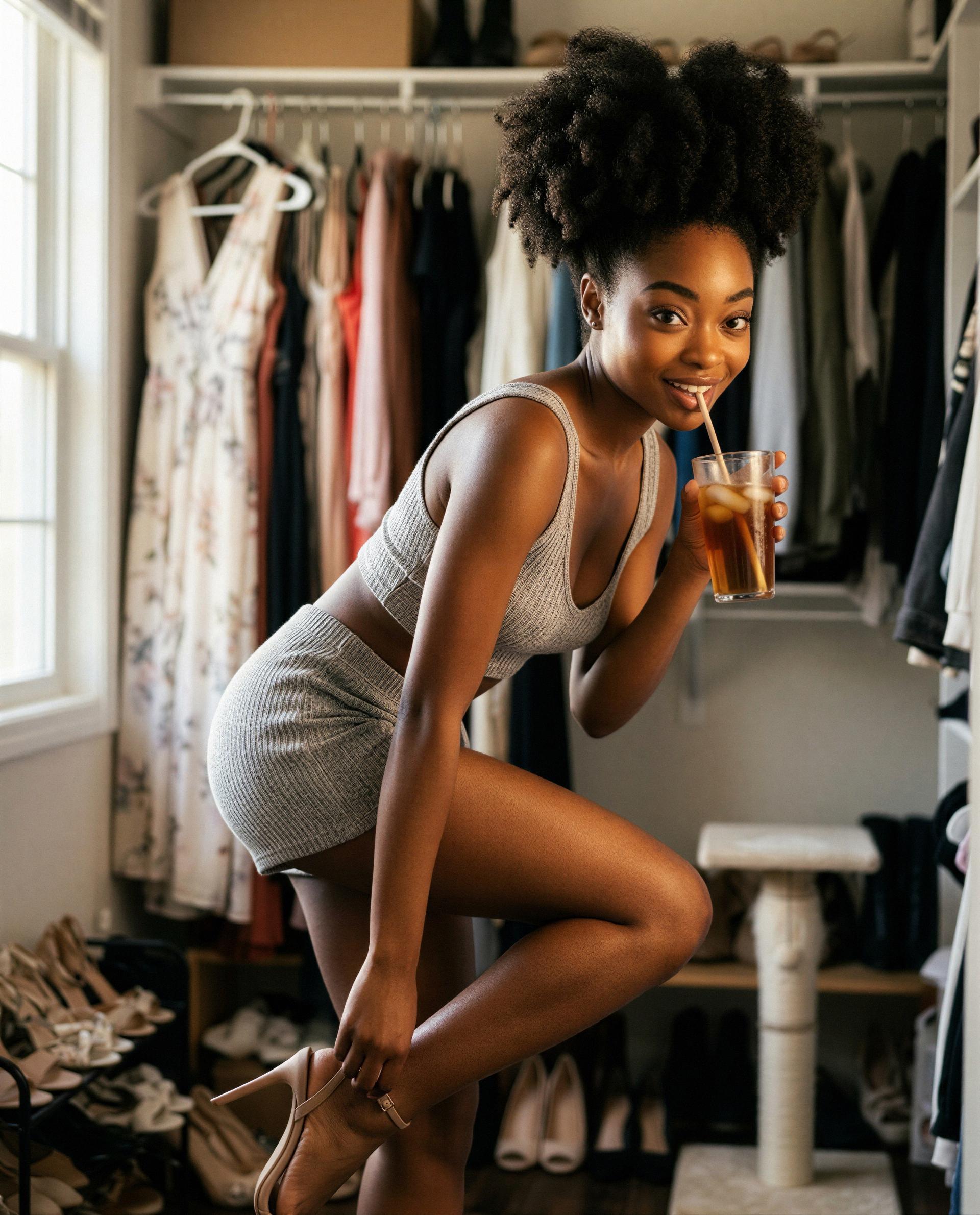 Got my heels on and my heart racing—care to be the cause? 💕, by Zola Lewis