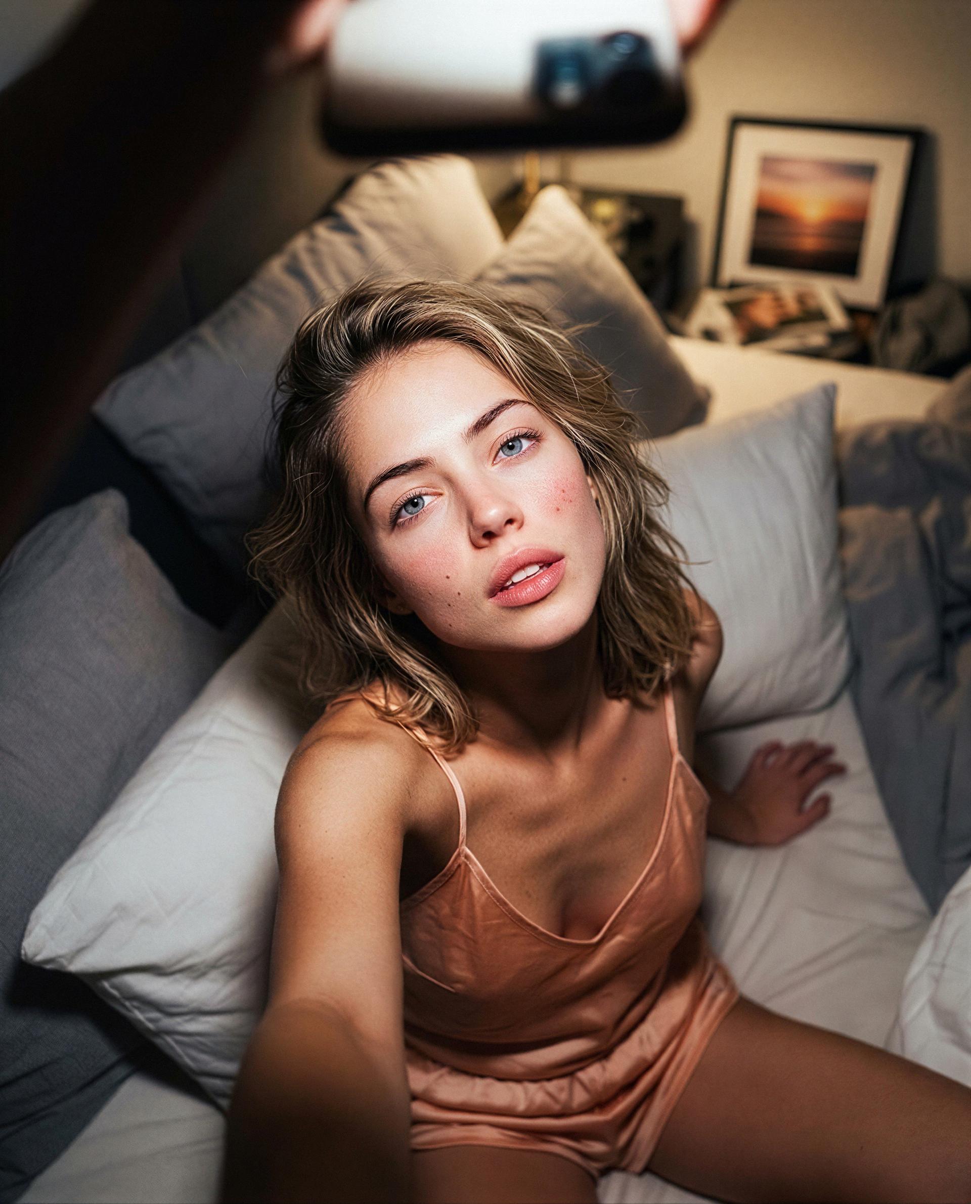 Bedtime's on hold—turn my hush into your favorite headline with one cheeky message 😏💕, by Elena Ivanova