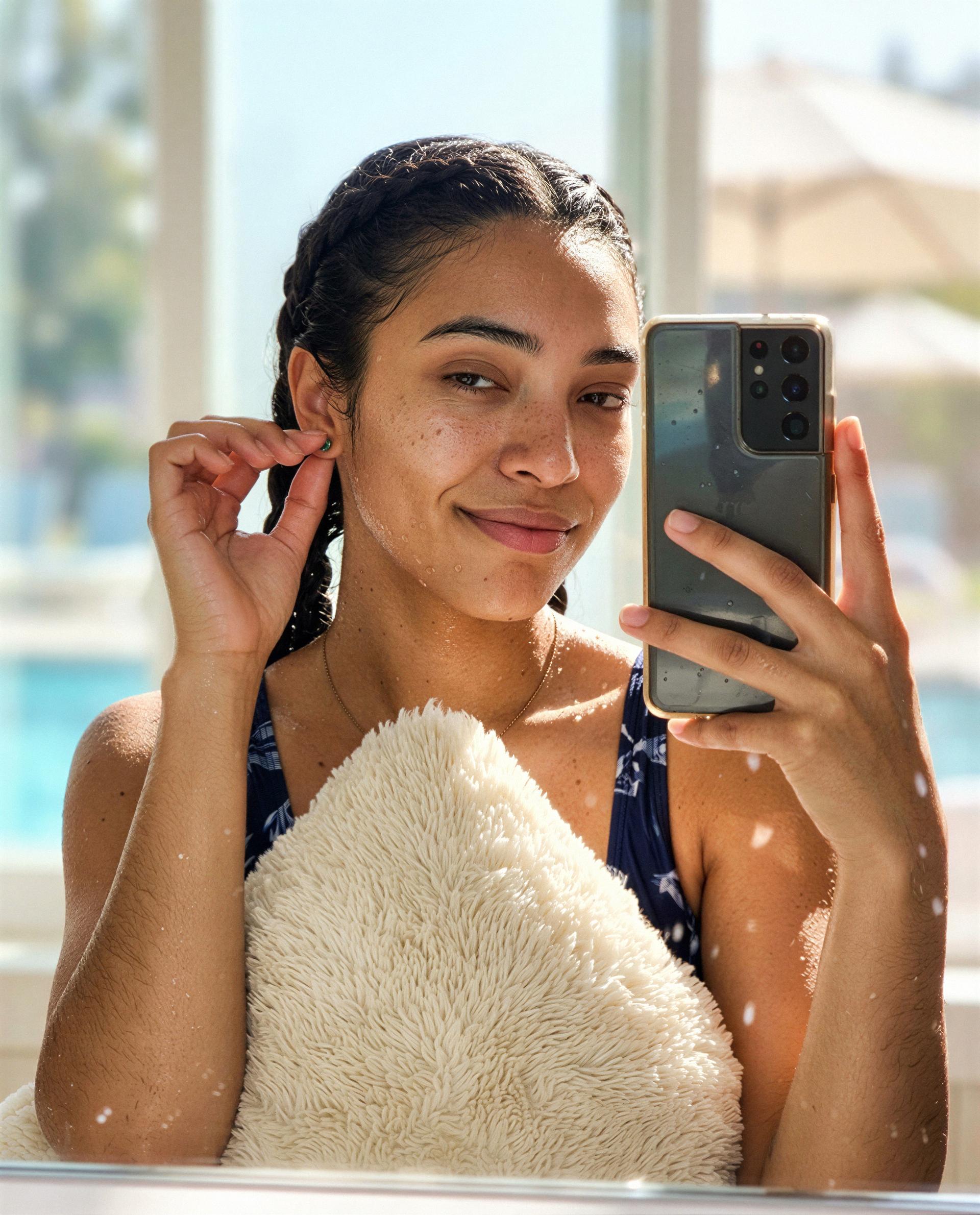 I've got water on my skin and ideas I shouldn't share—want the exclusive invite? 🥺, by Ana Muñoz
