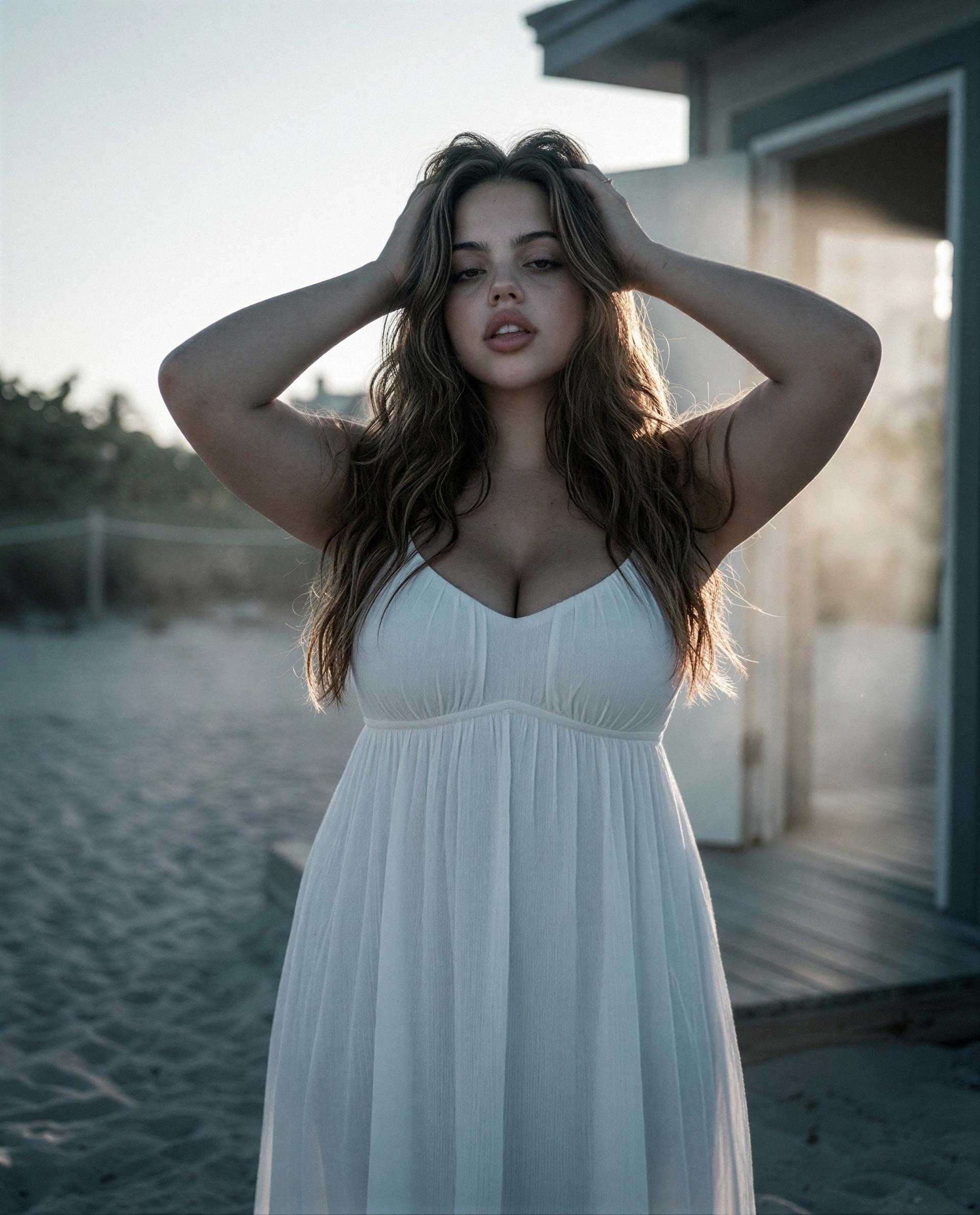 Shoreline, soft fabric, and all my attention - care to be the one who discovers me tonight? 😘, by Teresa Sánchez
