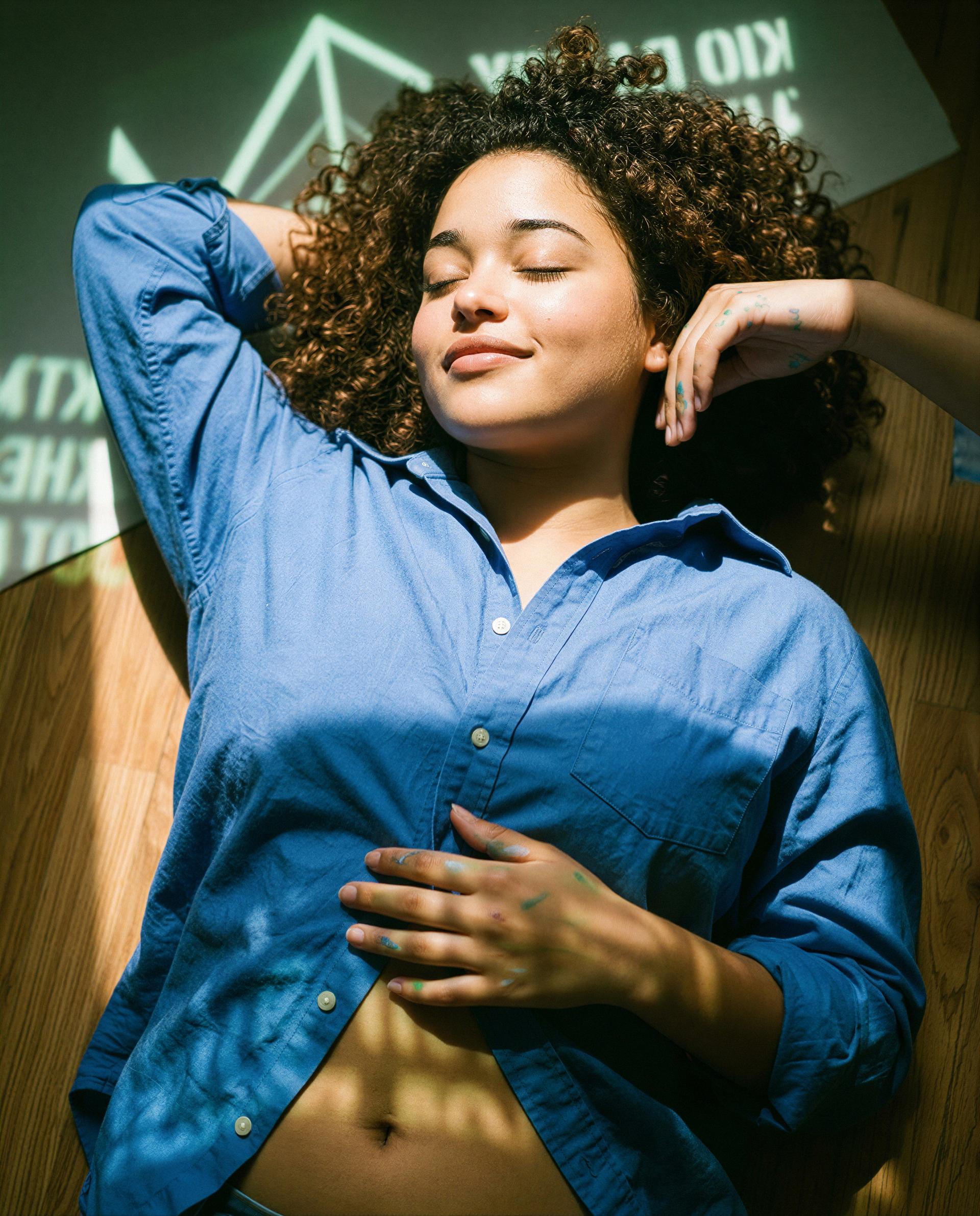 Lying here imagining our late-night secrets—think you can keep up? 😈, by Dalia Mthembu