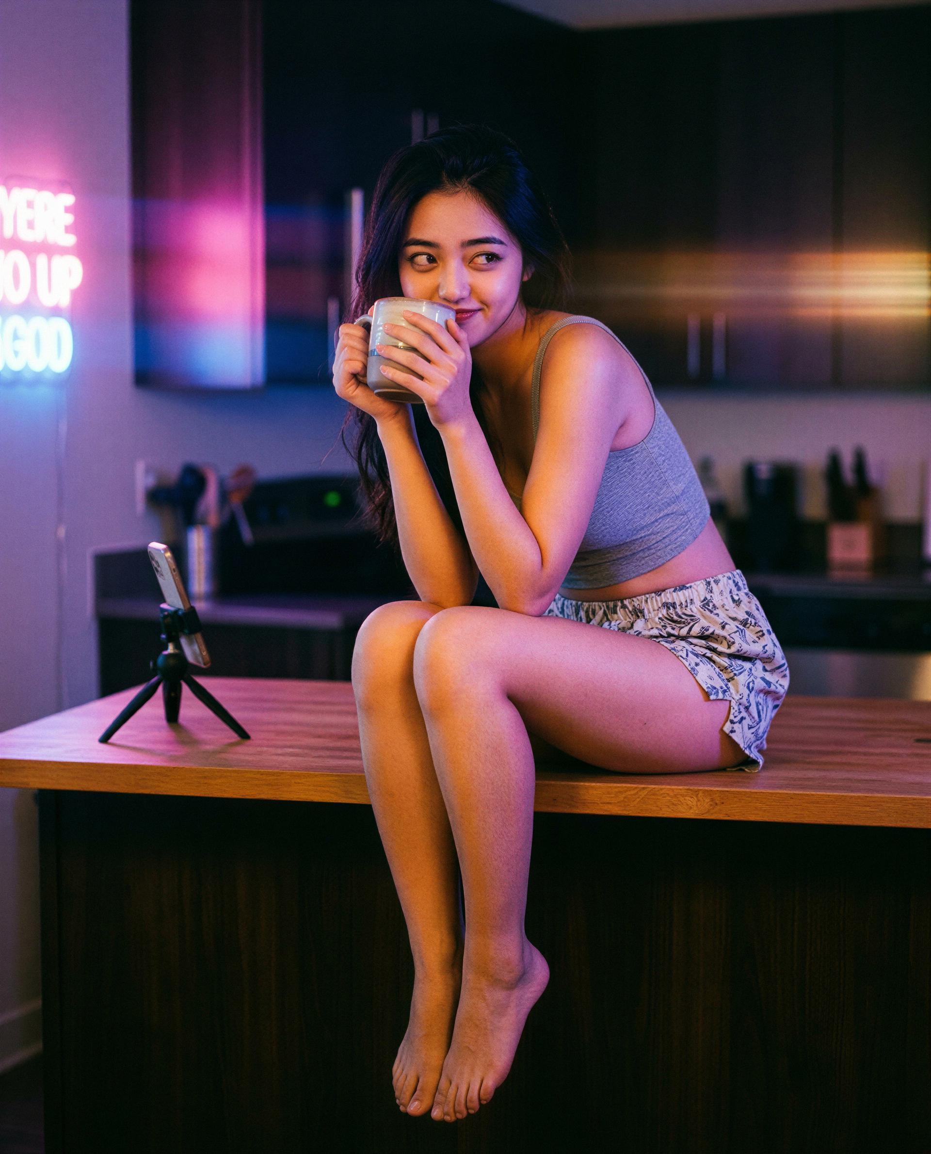 Mug's warm, hands are free - think you can handle what's next? 😉, by Malika Chen