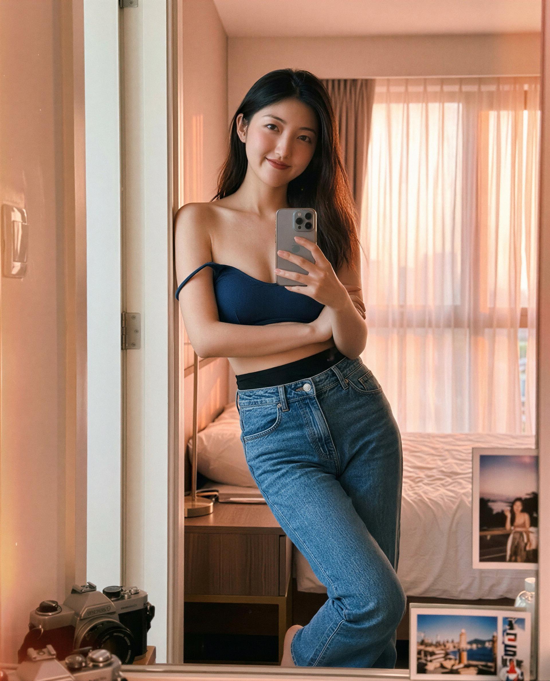I've got the mirror, the mood, and your name on tonight's guest list - wanna RSVP? 😉💕, by Chantara Widodo