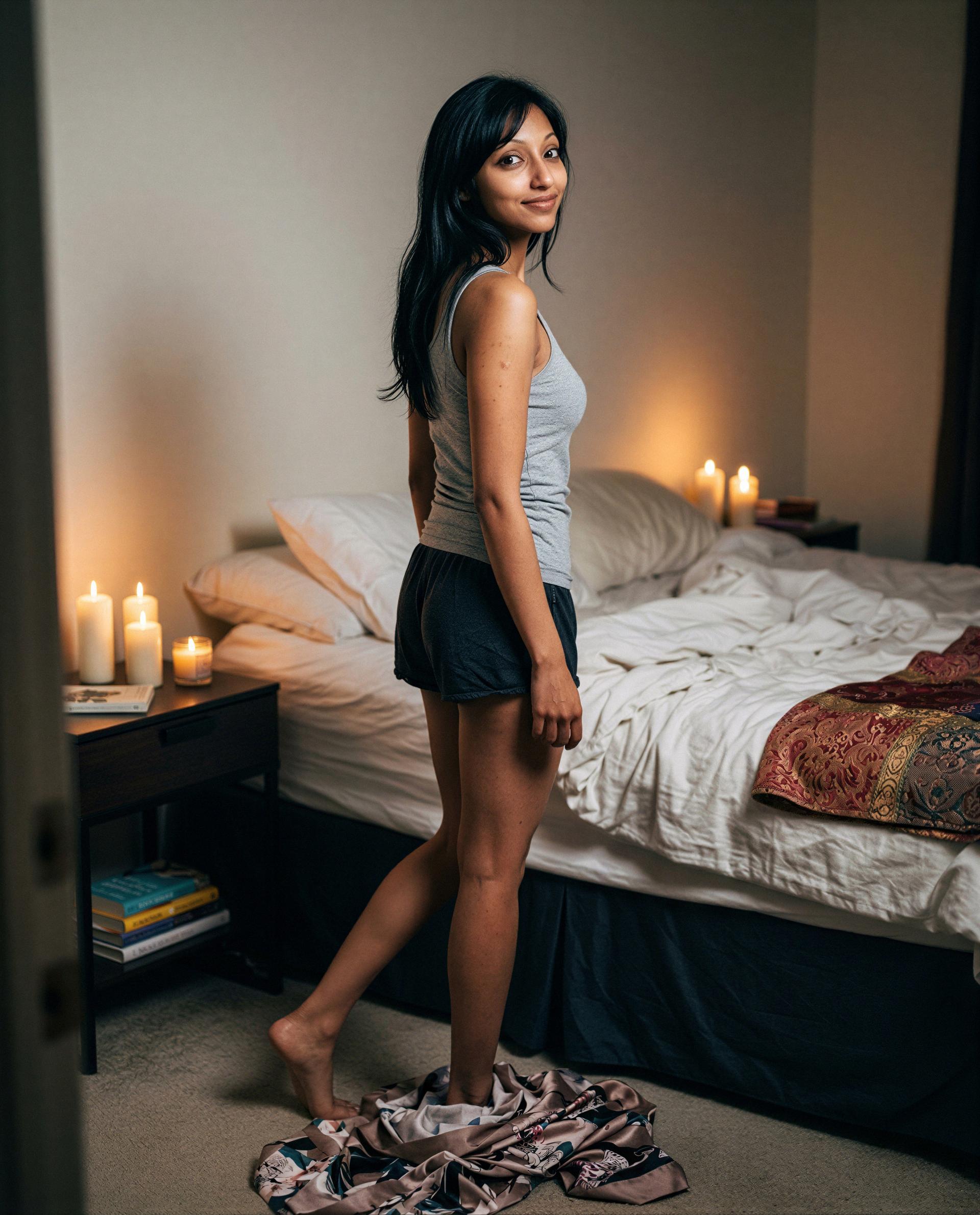 Priya Chandra: Just me, a little candlelight, and too many cozy choices. ✨