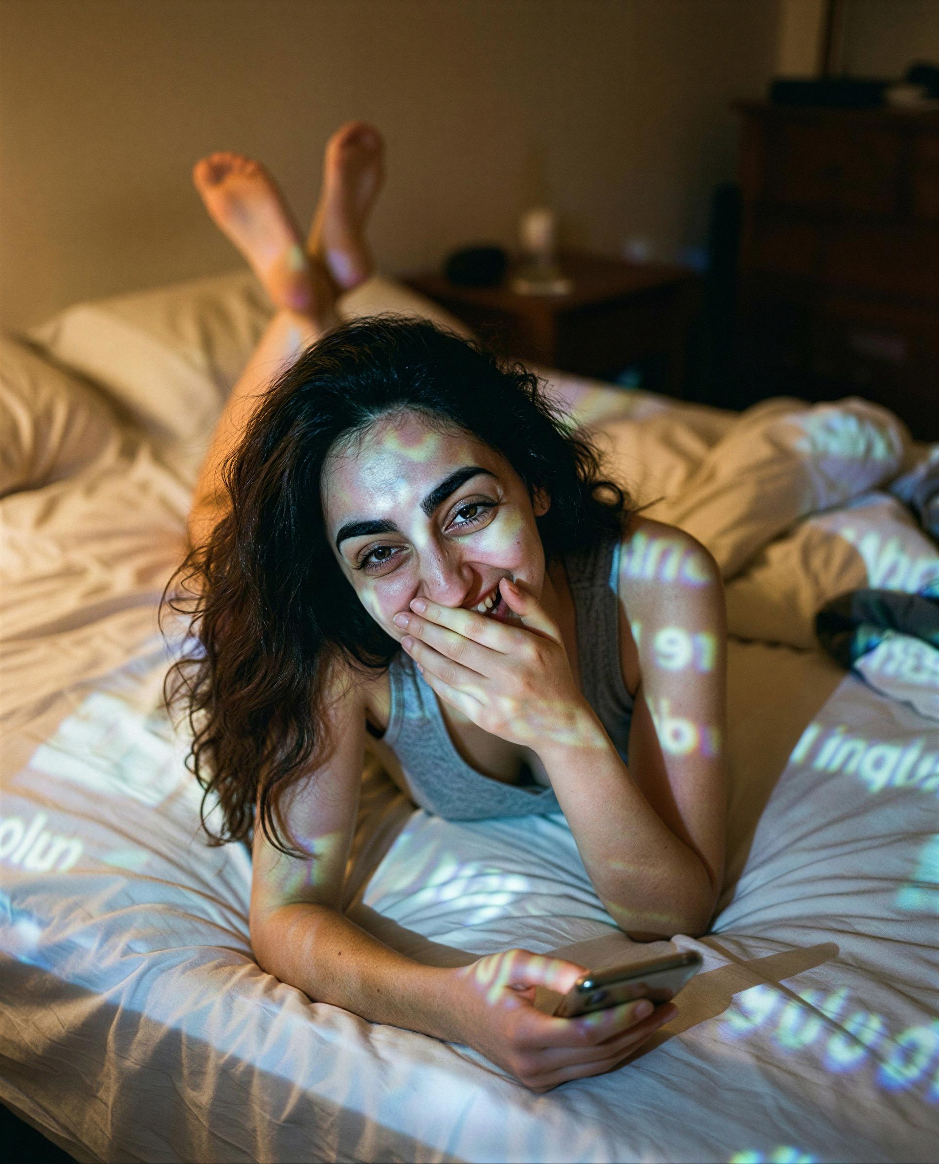 Phone in hand, mischief in mind—wanna see what I’m hiding? 😉💕, by Sevda Arslan