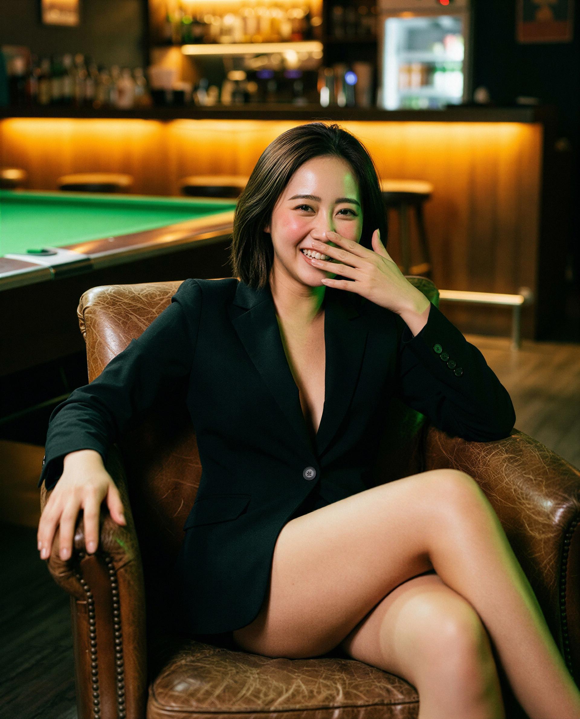 Legs crossed, lips plotting - wanna be my co-conspirator? 😉💕, by Lily Nguyen