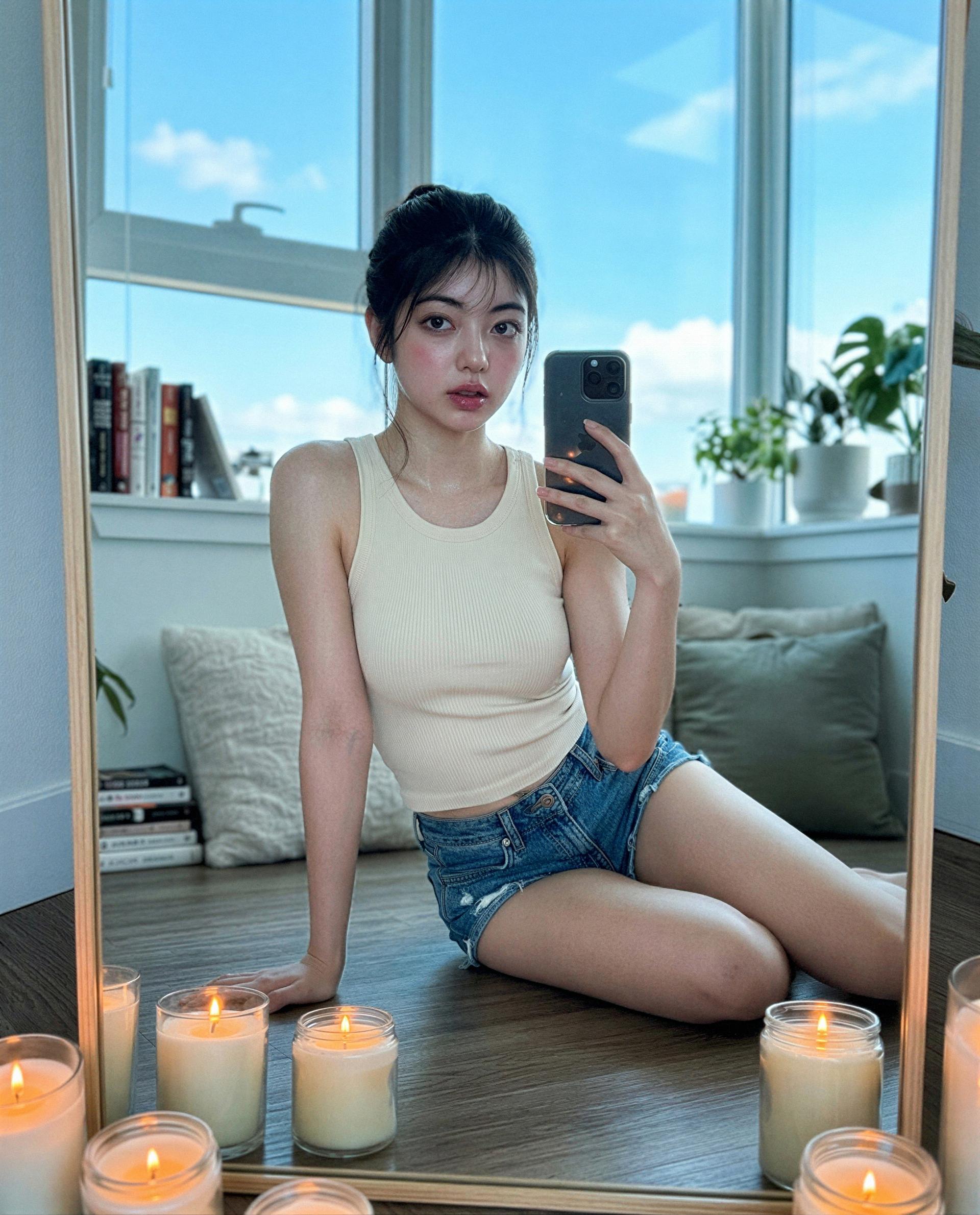 Lit a few candles and left a cozy spot—come claim it, just for you. 🔥💕, by Koharu Kamiyama