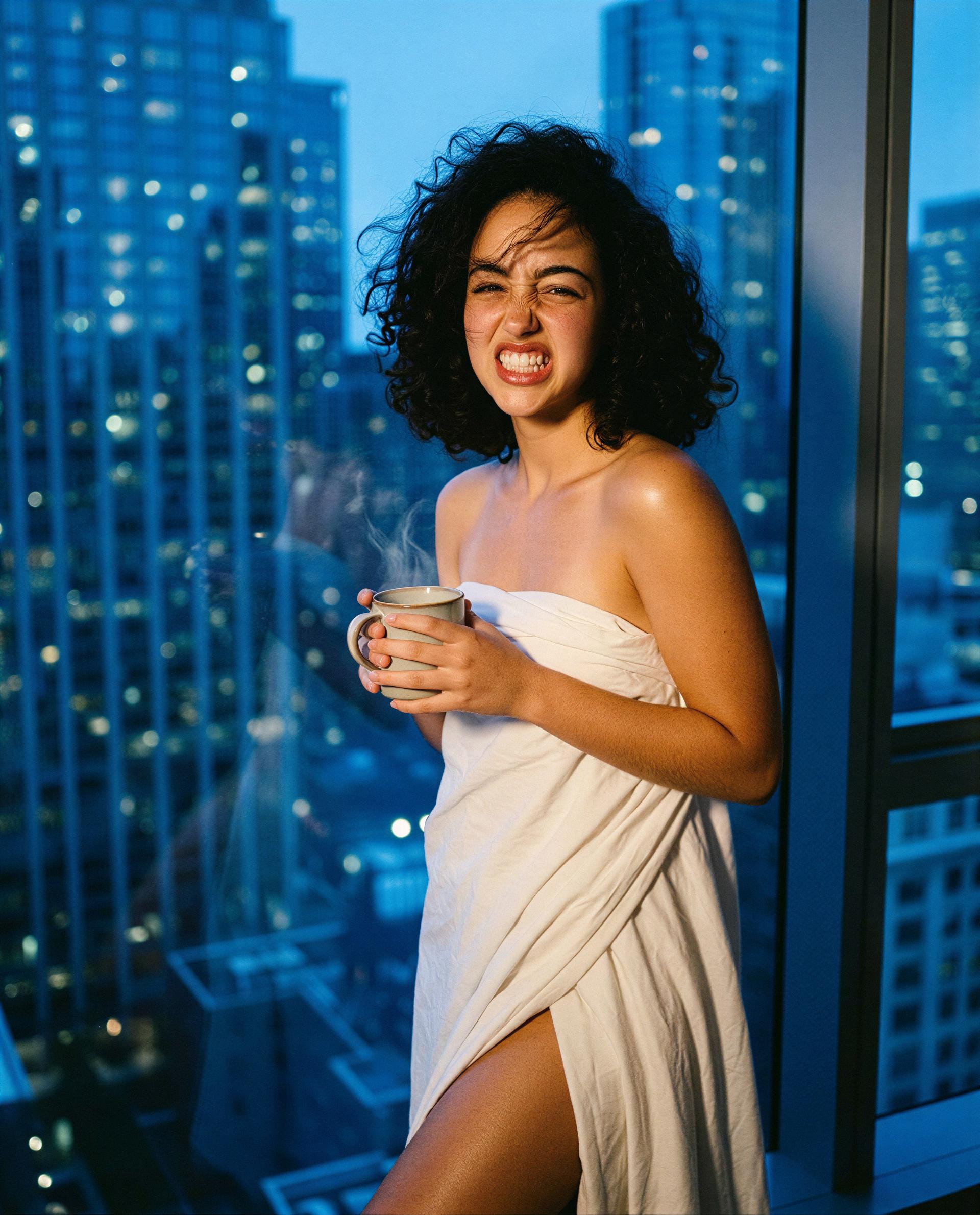 wrapped in just a sheet and your imagination — who’s up for an exclusive midnight peek? 🫣💋, by Zoe Williams