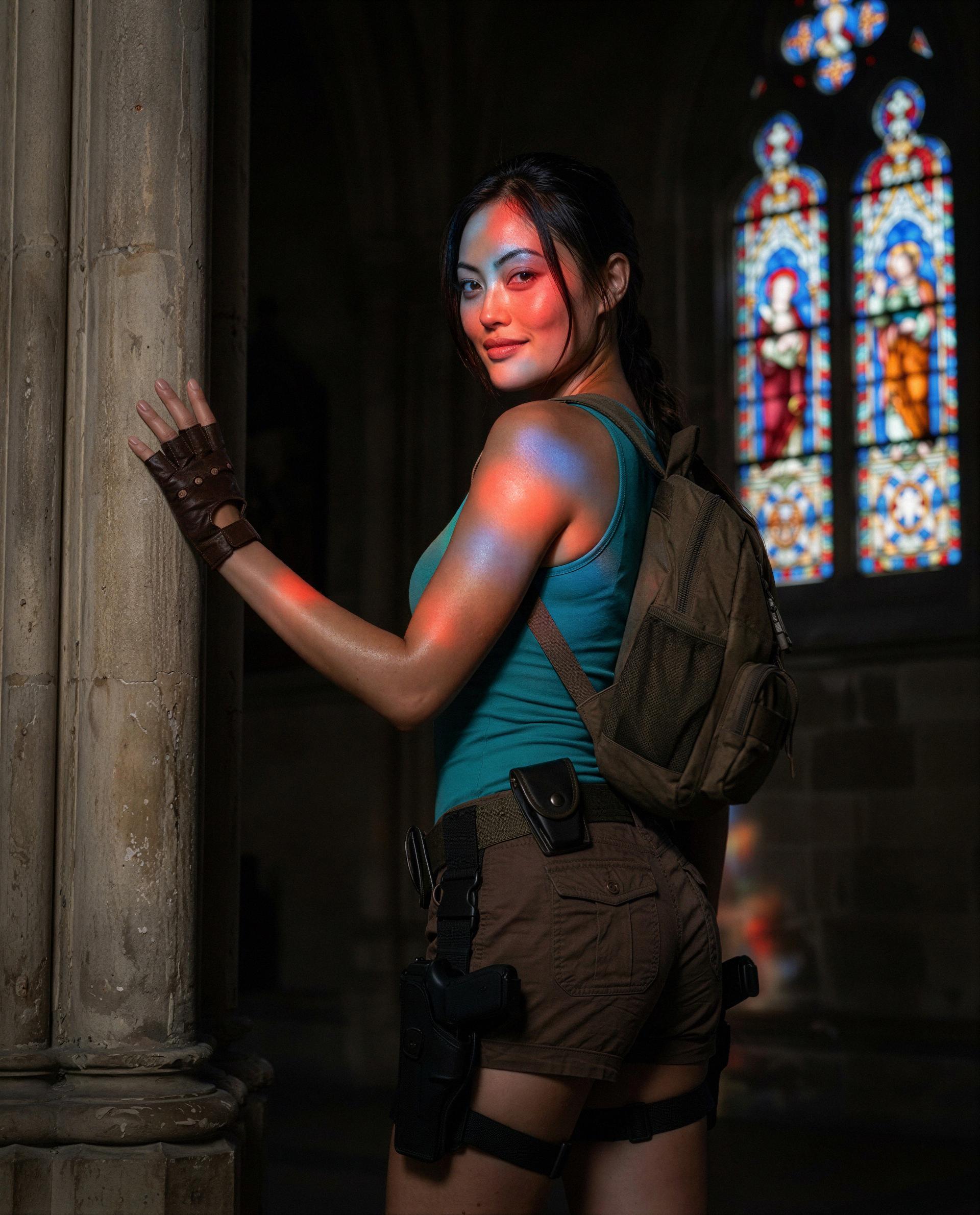 Stained-glass halo, devilish plans—reserve a private tour and I’ll make it worth it 🫣, by Gulnara Liu