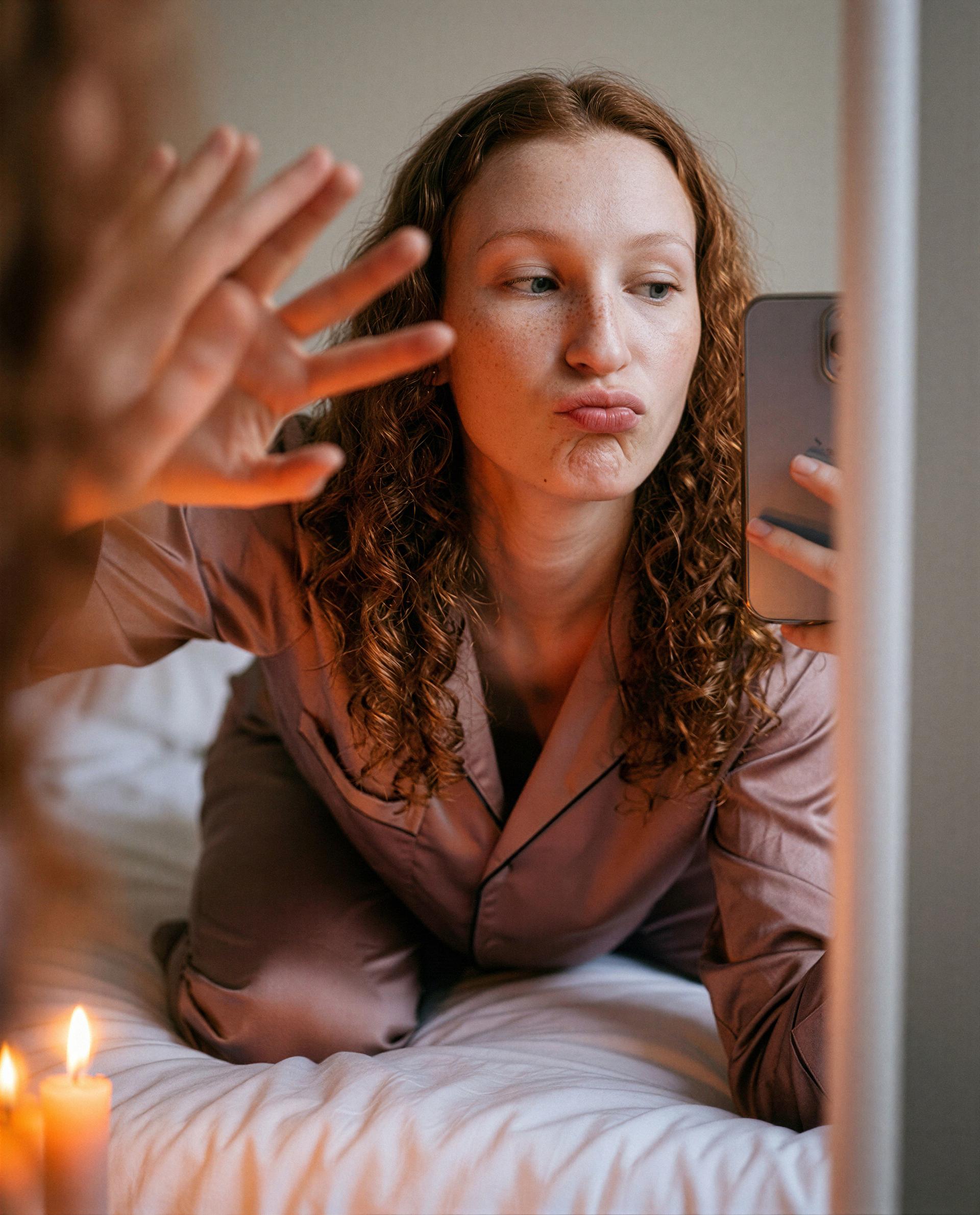 Candlelight, curls, and a kiss I'm keeping just for you - come collect it? 😘💕, by Lucia Schulz
