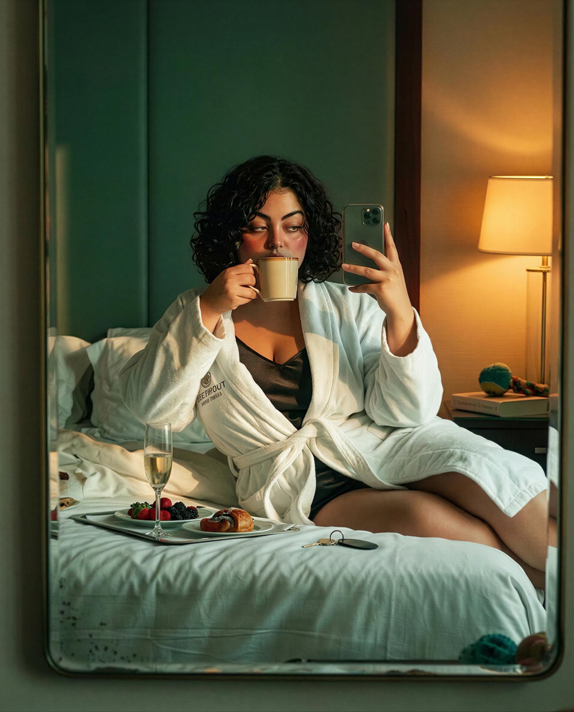Room service delivered - reserve my time and I’ll give you everything else 😉💕, by Ximena Moreno