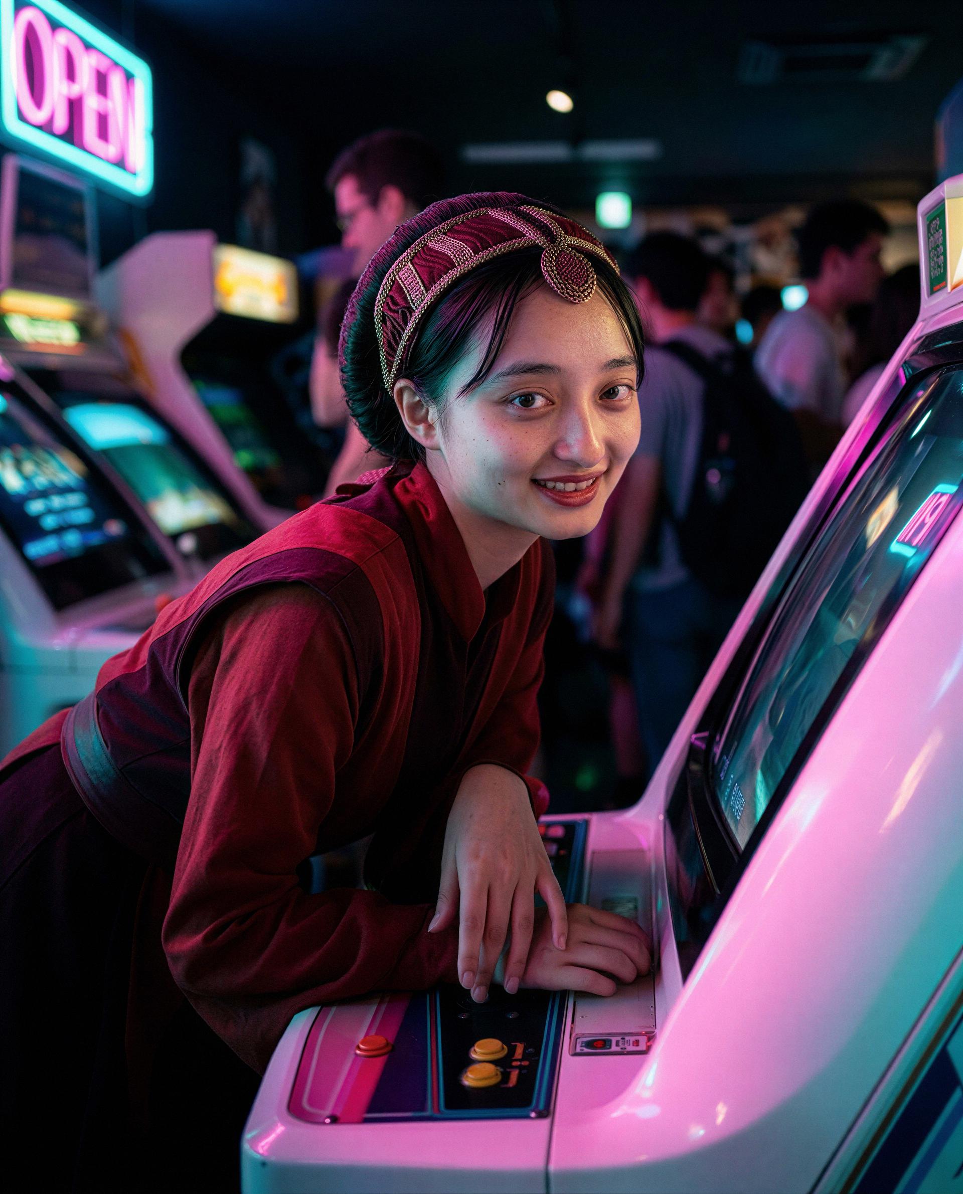 neon-night confession: i’d rather share my late-night extras with curious members—interested? 🫣🎮, by Momoko Abe