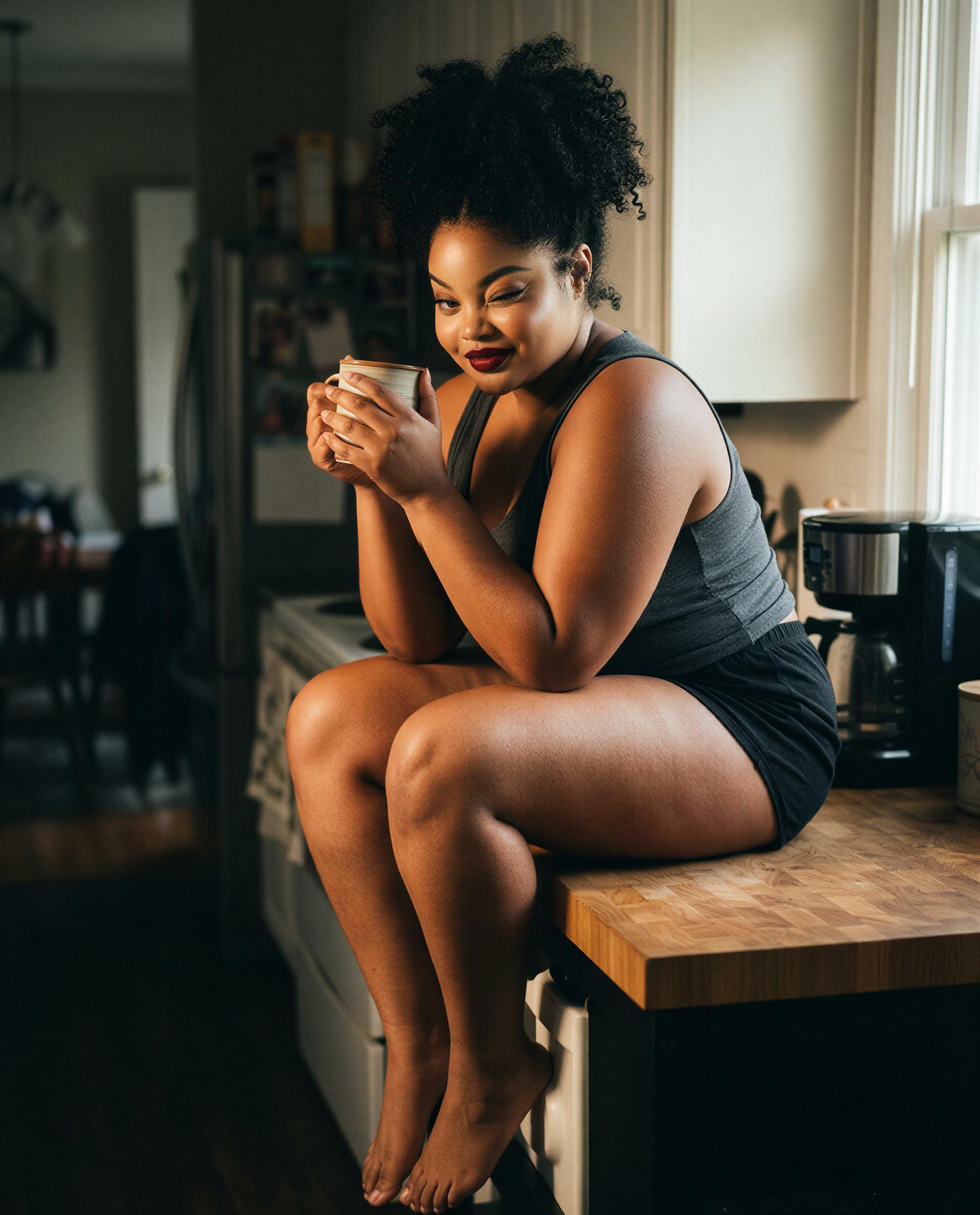 Coffee’s hot, but I might just be hotter. ☕️, by Ayana Ade