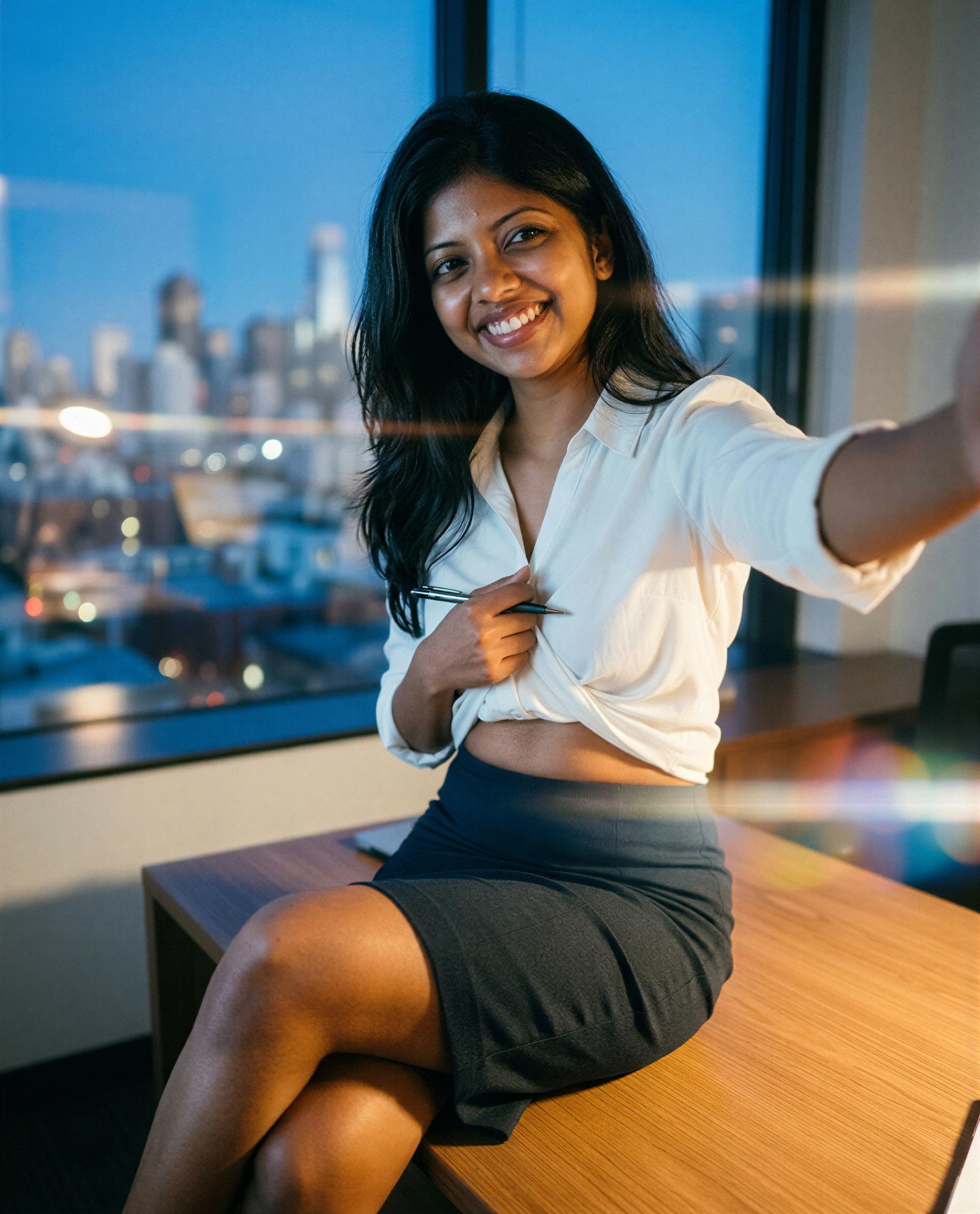 Office hours over—ready to be my favorite after‑work distraction? 😈, by Khadija Sidhu