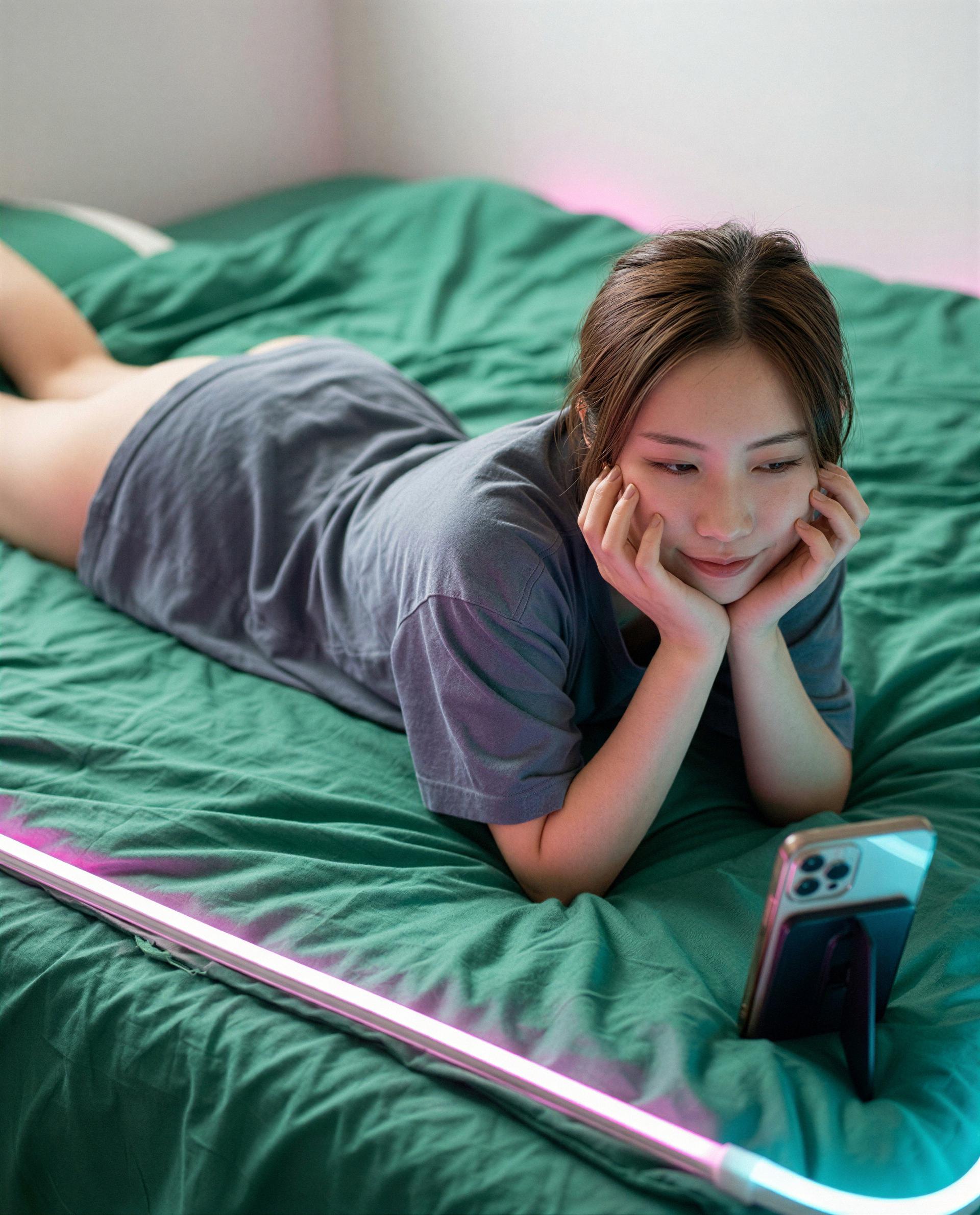 PJs, neon, and me—only thing missing is you on the other side of this screen 😉, by Daisy Ping Zhang