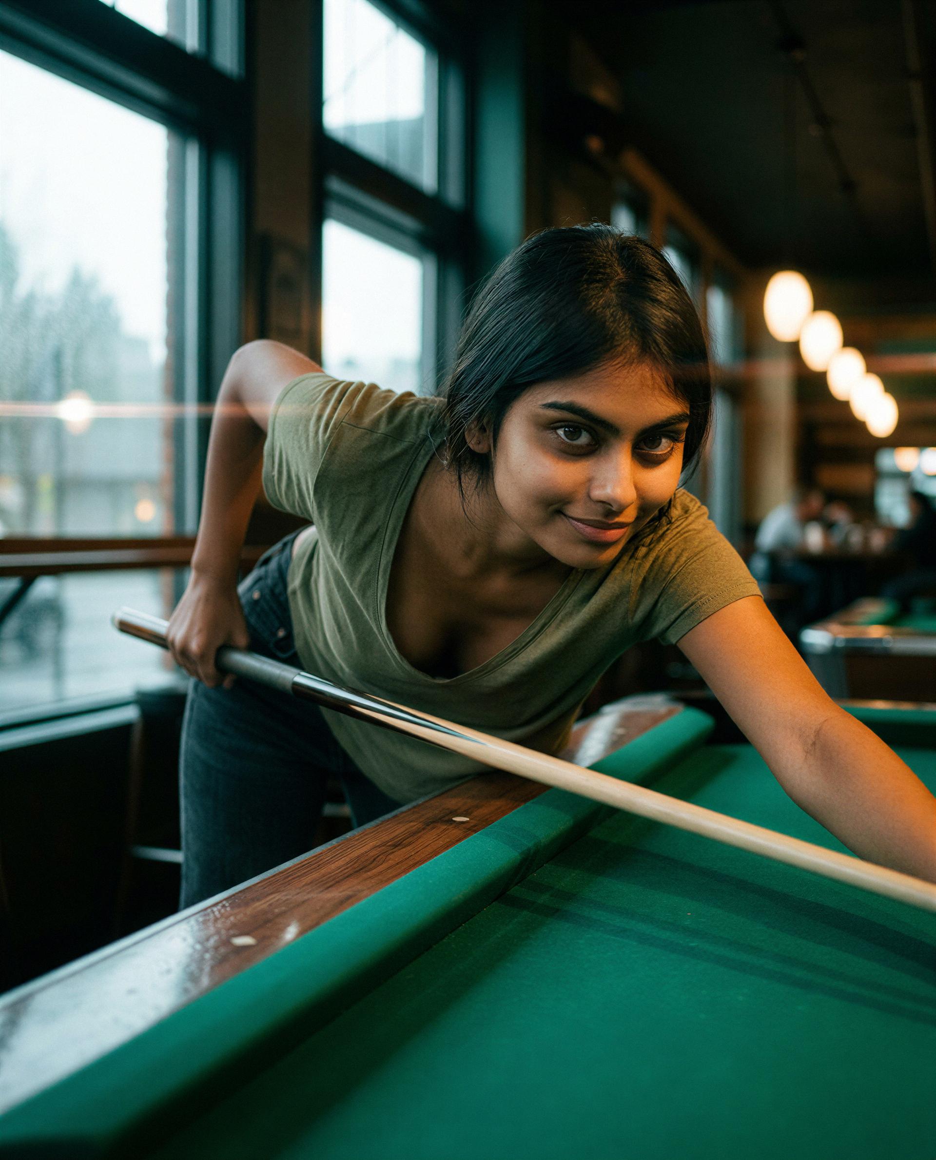 Sink this shot and the night’s mine—think you’re worth the win? 😏, by Ishita Malhotra