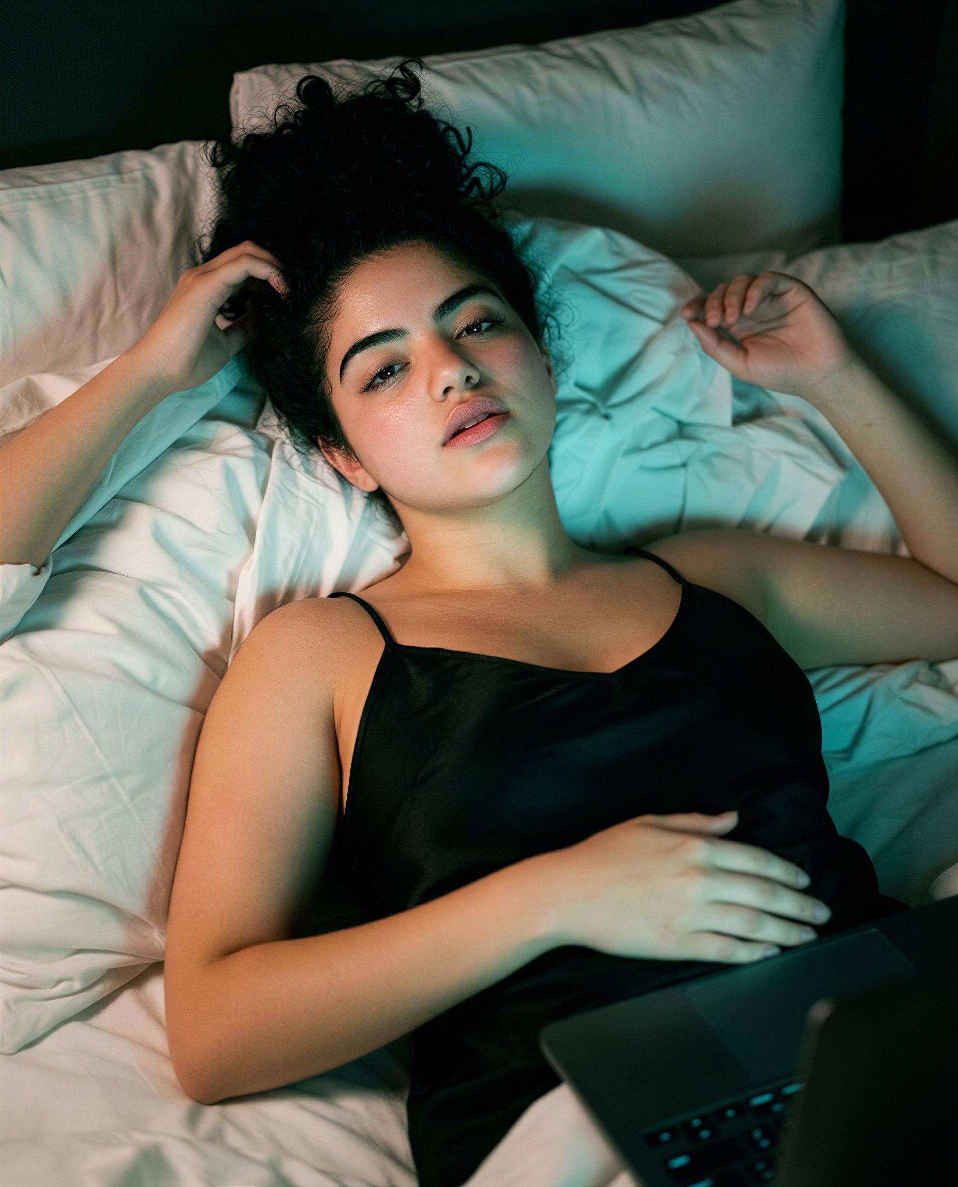 Saved you a spot on the bed — stay for a private late-night surprise? 💕, by Safiya Kaya