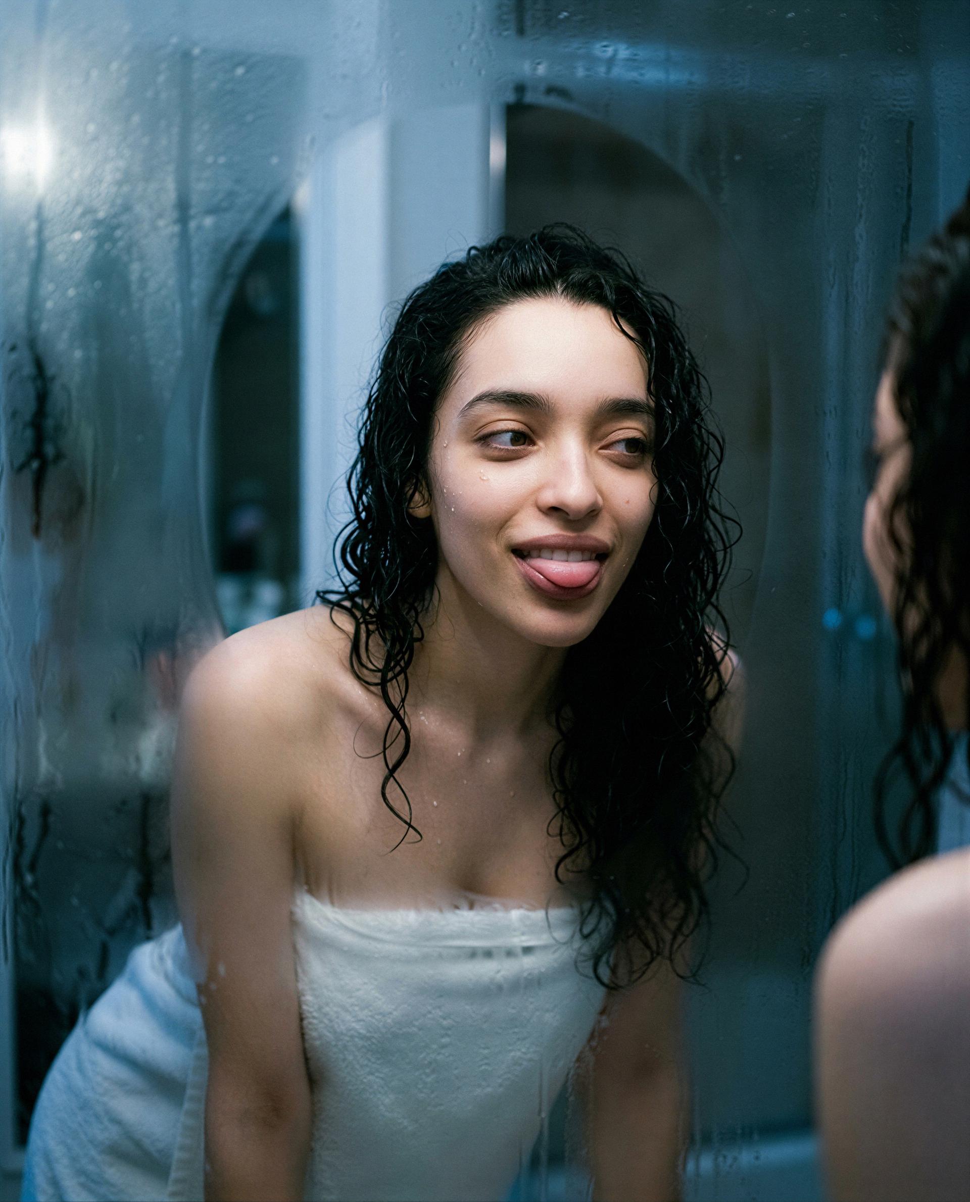 Mirror games and a mischievous kiss to myself—want the VIP pass to the rest? 😉, by Patricia Carvalho