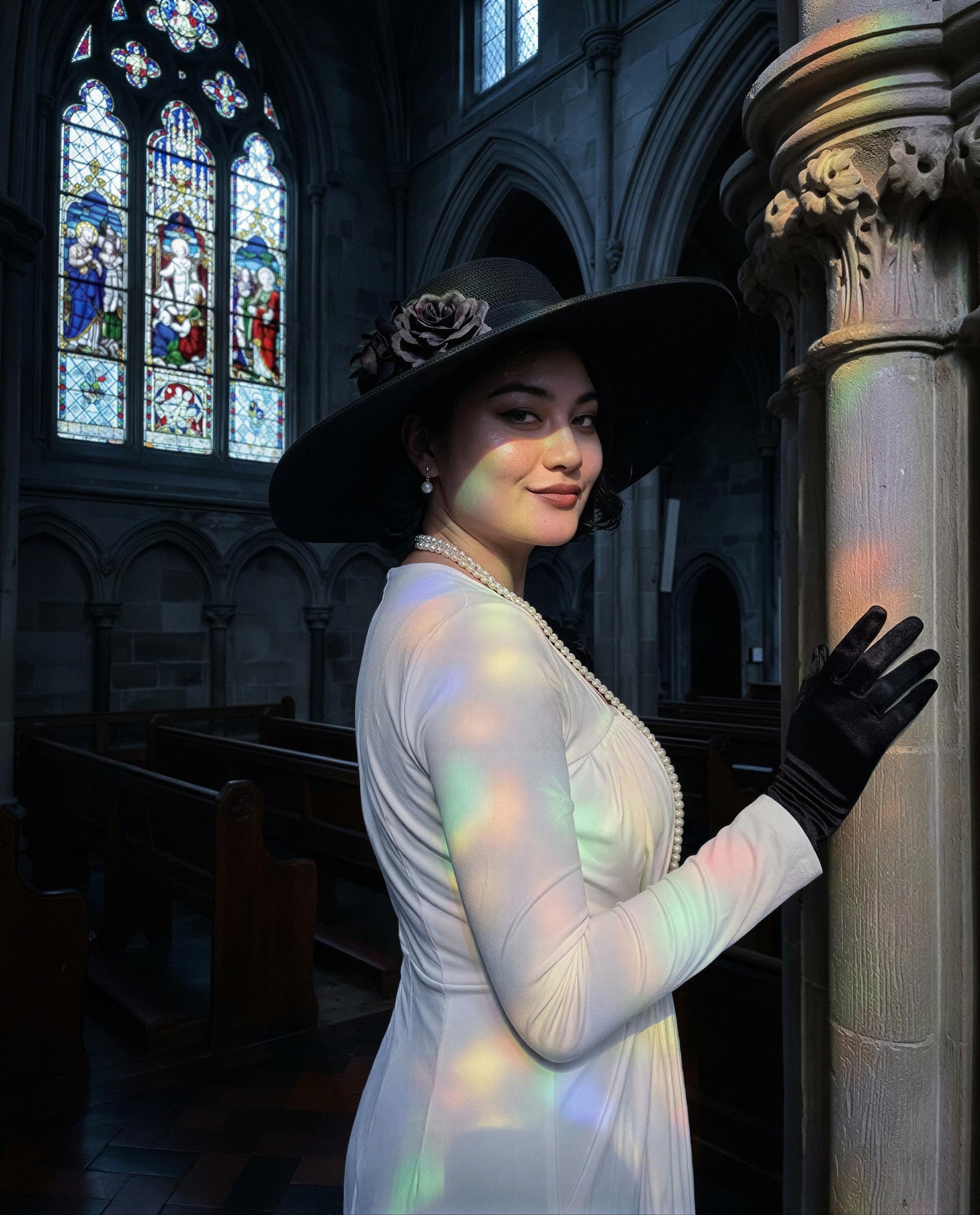 Stained glass, silk, and secrets — slide into my DMs for a private blessing 😏, by Feiyan Zhao