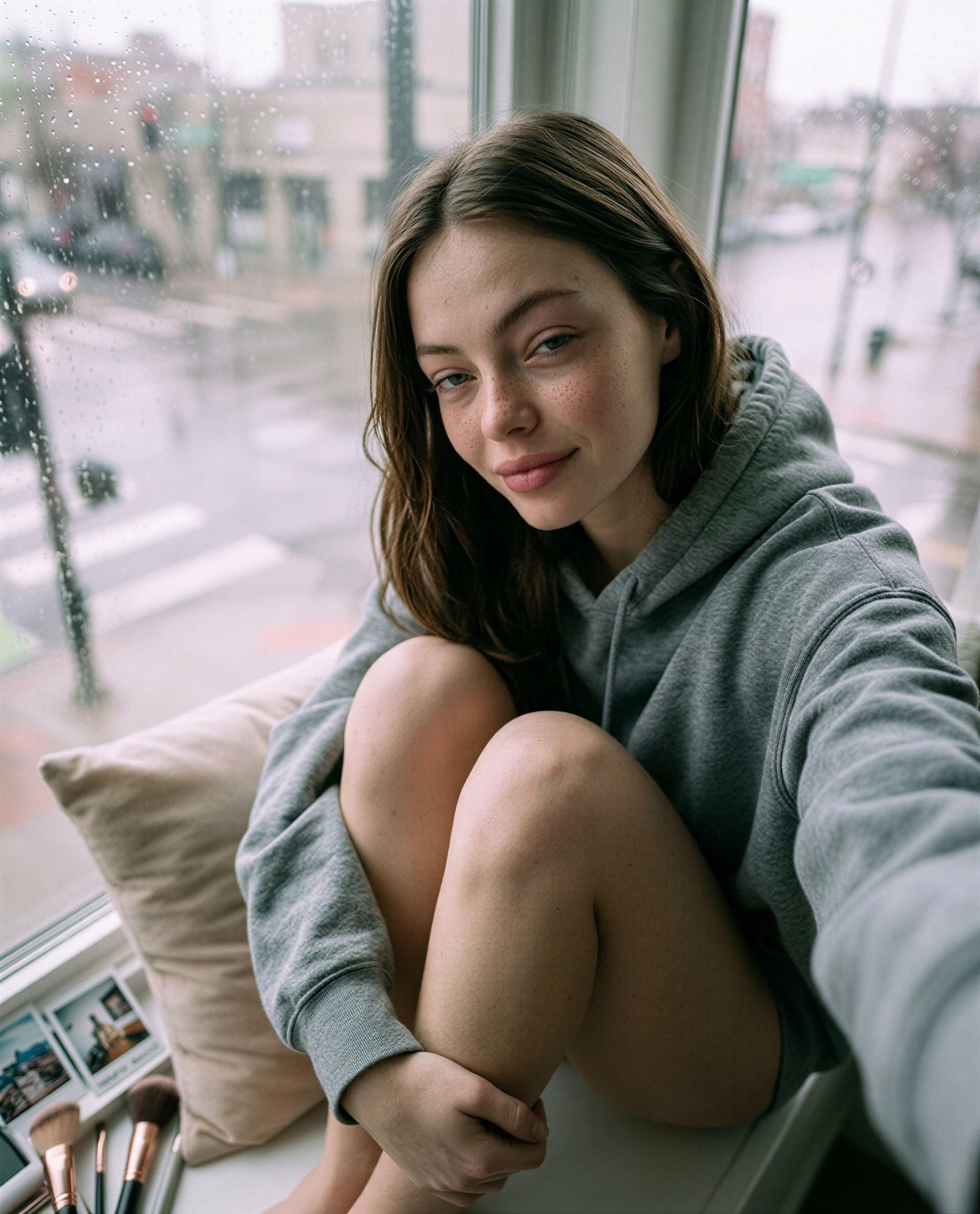 Hoodie's staying on, but I'm down for a little private mischief—wanna join? 😌, by Siobhan Bianchi