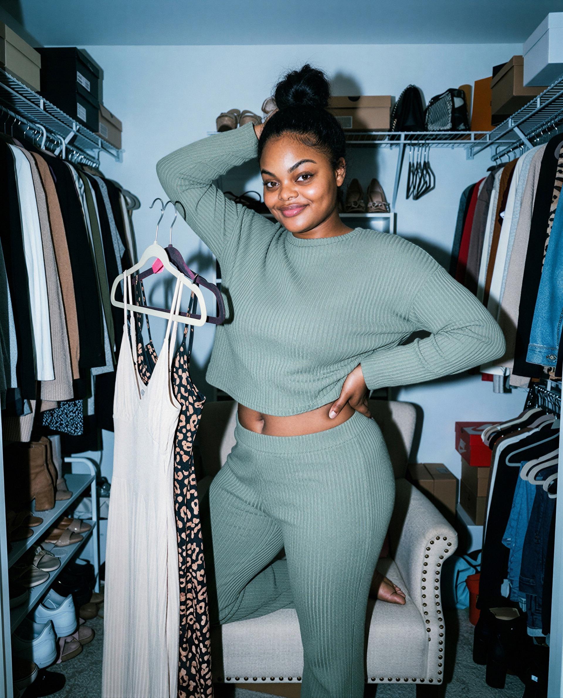 Closet full of choices—pick one and I’ll try it on just for you 😘, by Amina Sow