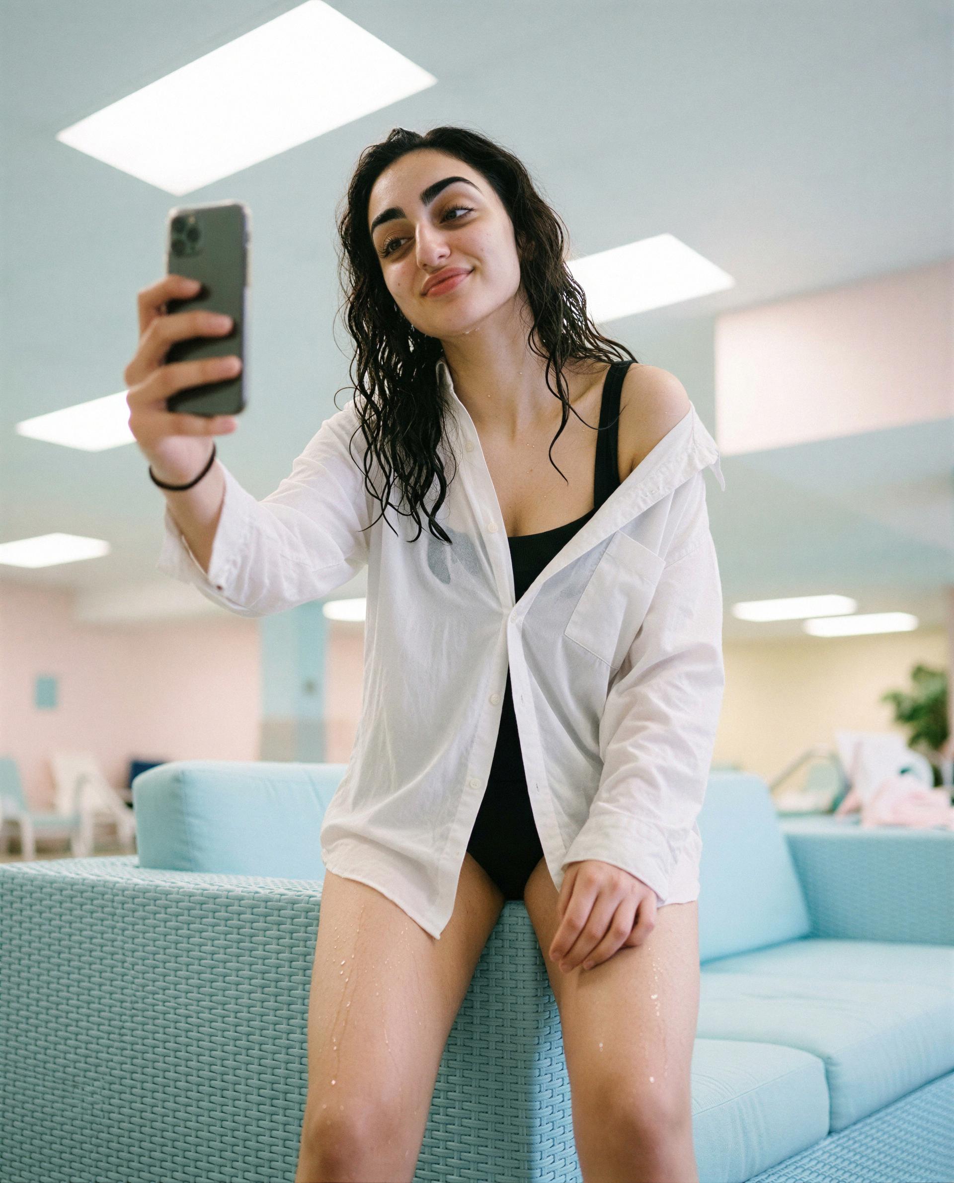 Soaked shirt, secret smiles—wanna see the members-only side? 😉💕, by Sevda Arslan