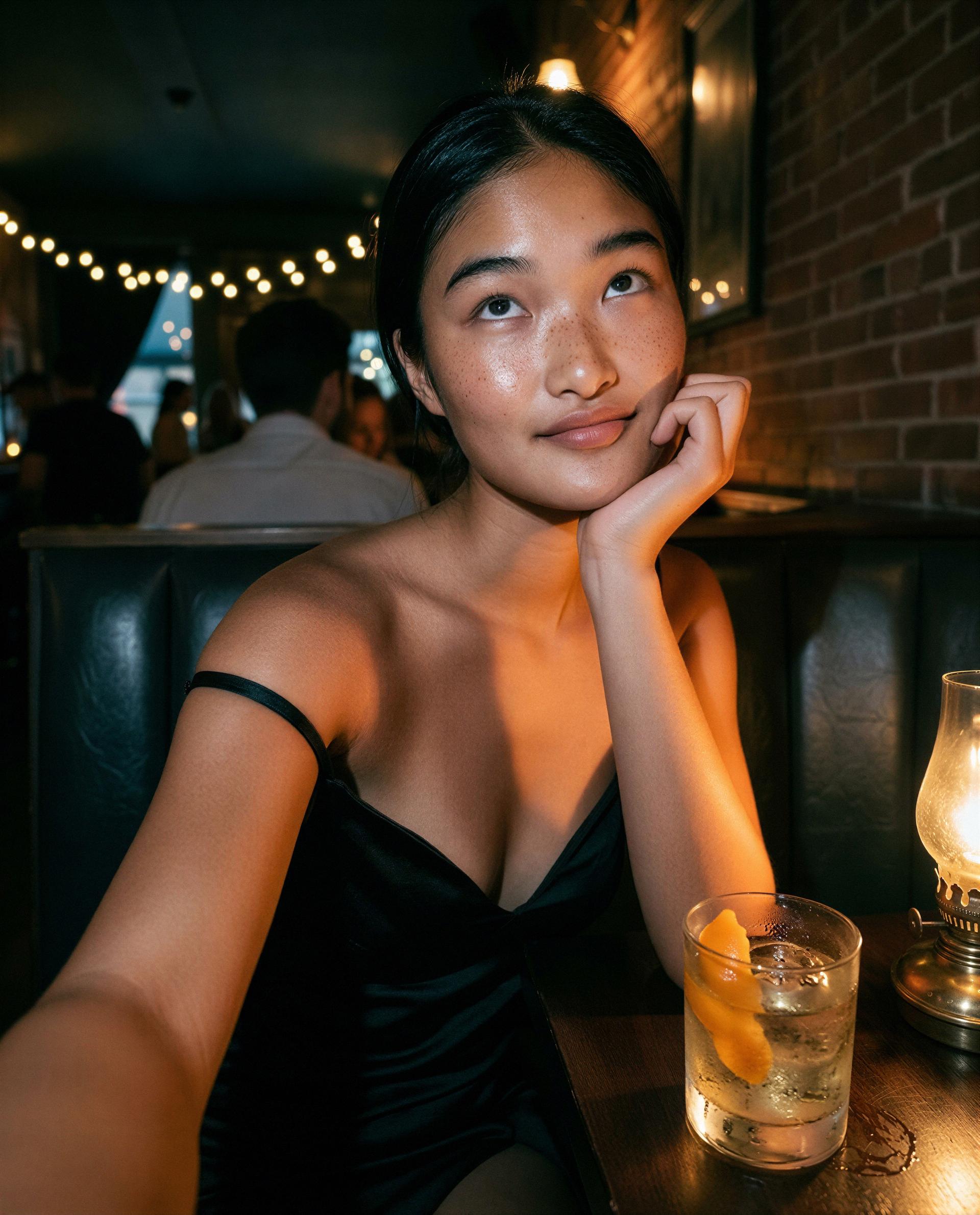 Little black dress, big intentions - ready to be my favorite distraction tonight? 😏💕, by Priya Toktogul