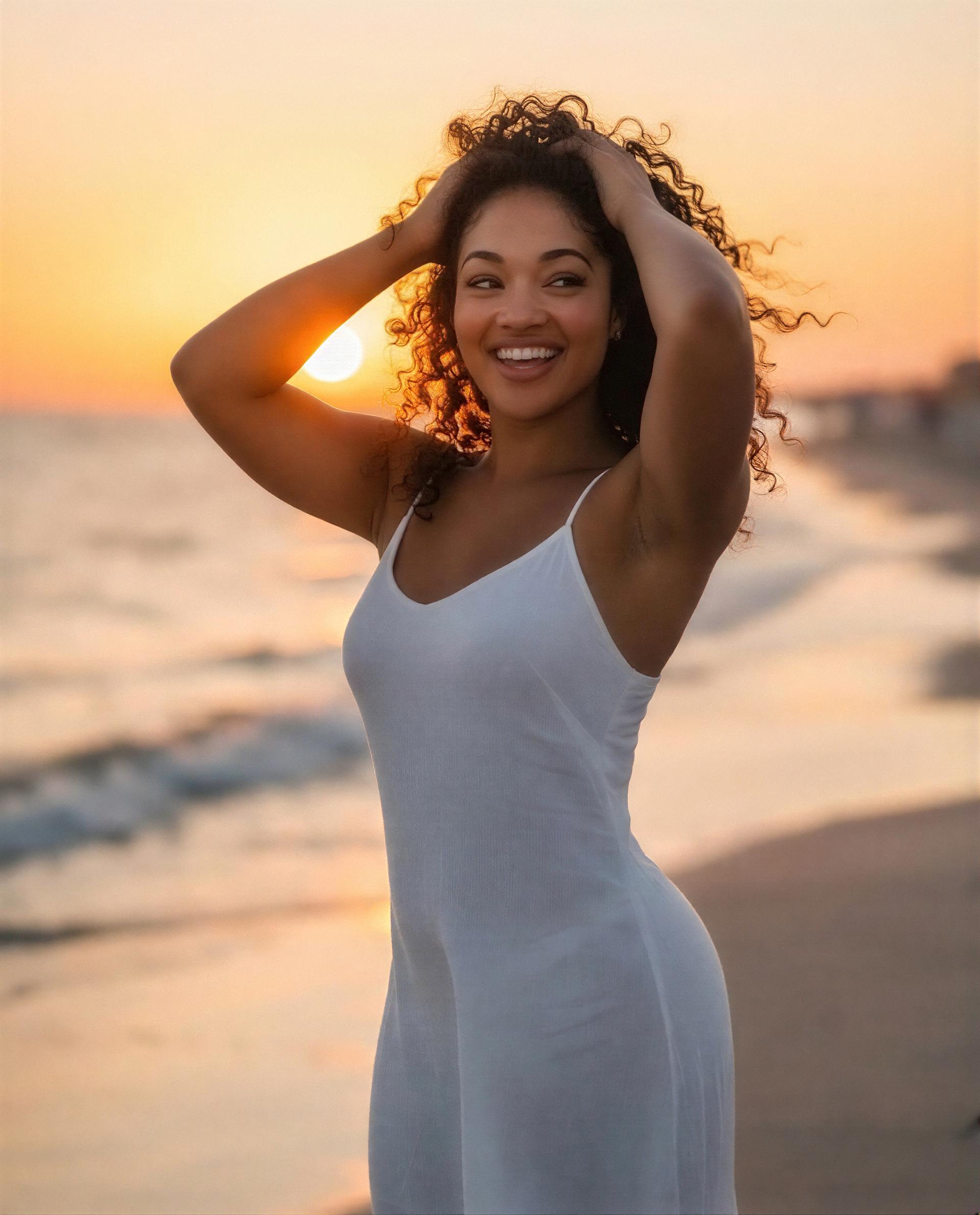 caught in the sunset glow and loving every minute of it 🌅, by Zamiyah Walker