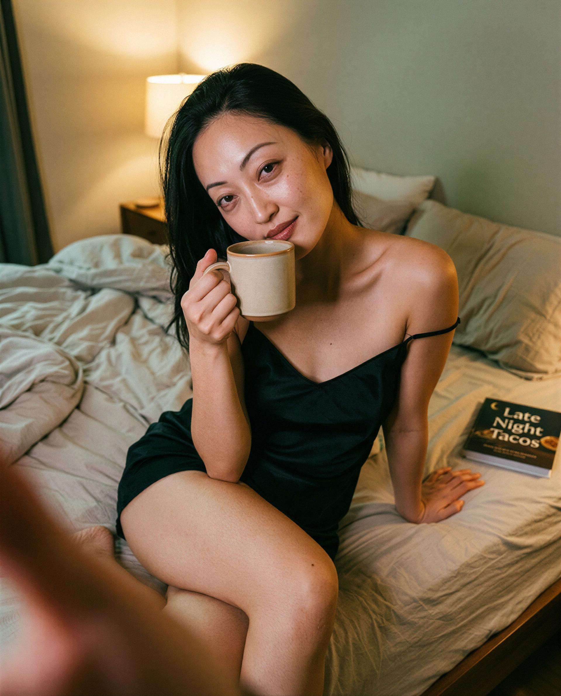 I brewed something warm and dangerously tempting - come sip it with me, babe 😉💕, by Zhenzhu Cai