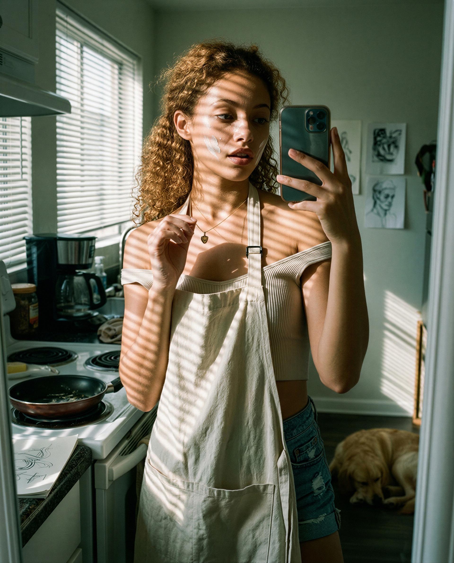 apron's on and nothing else—come over and i'll make dinner unforgettable 😳🔥, by Mariana Alves