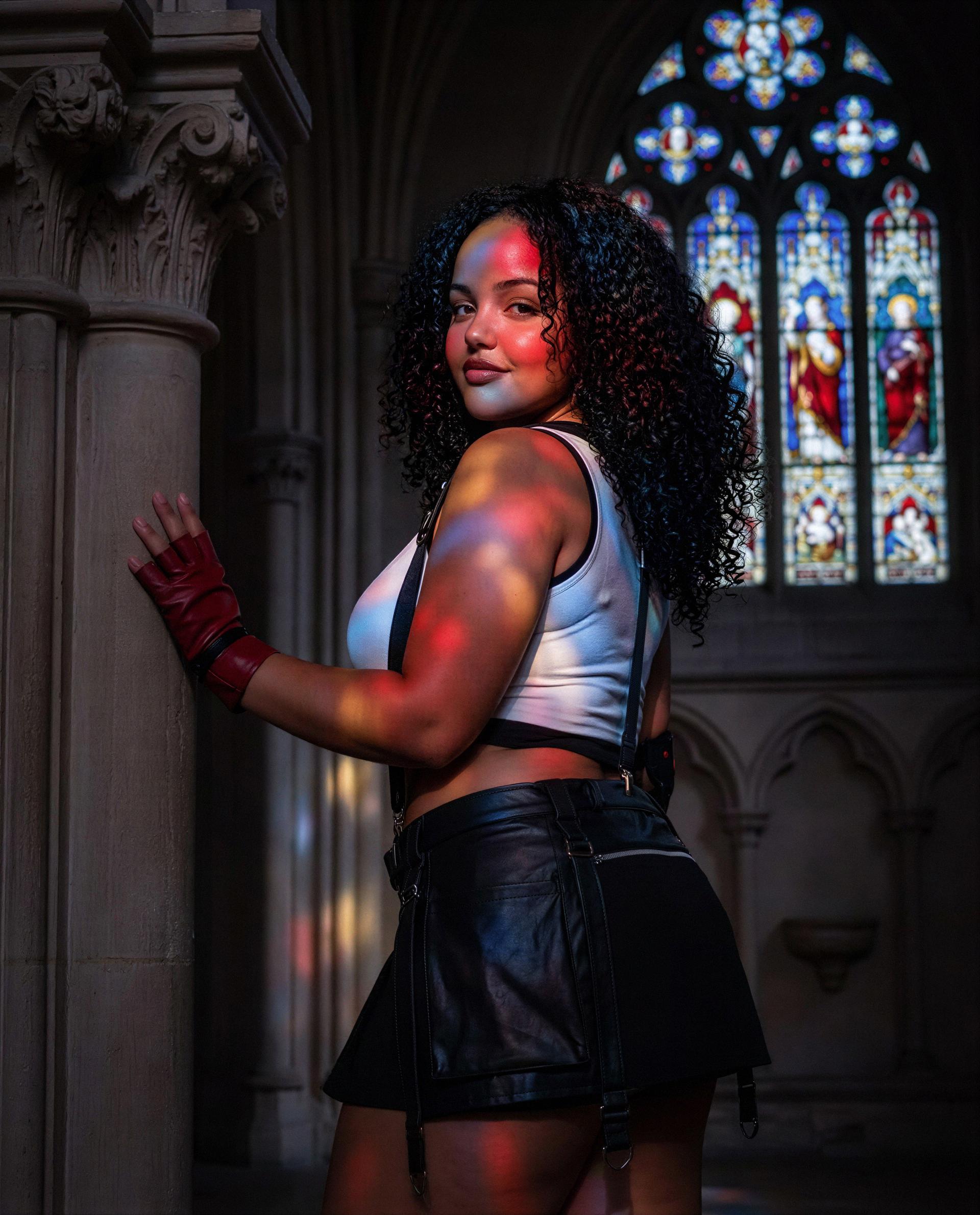 Holy light, wicked plans—meet me where the stained glass can’t judge us 😈💕, by Zaira Fernandez