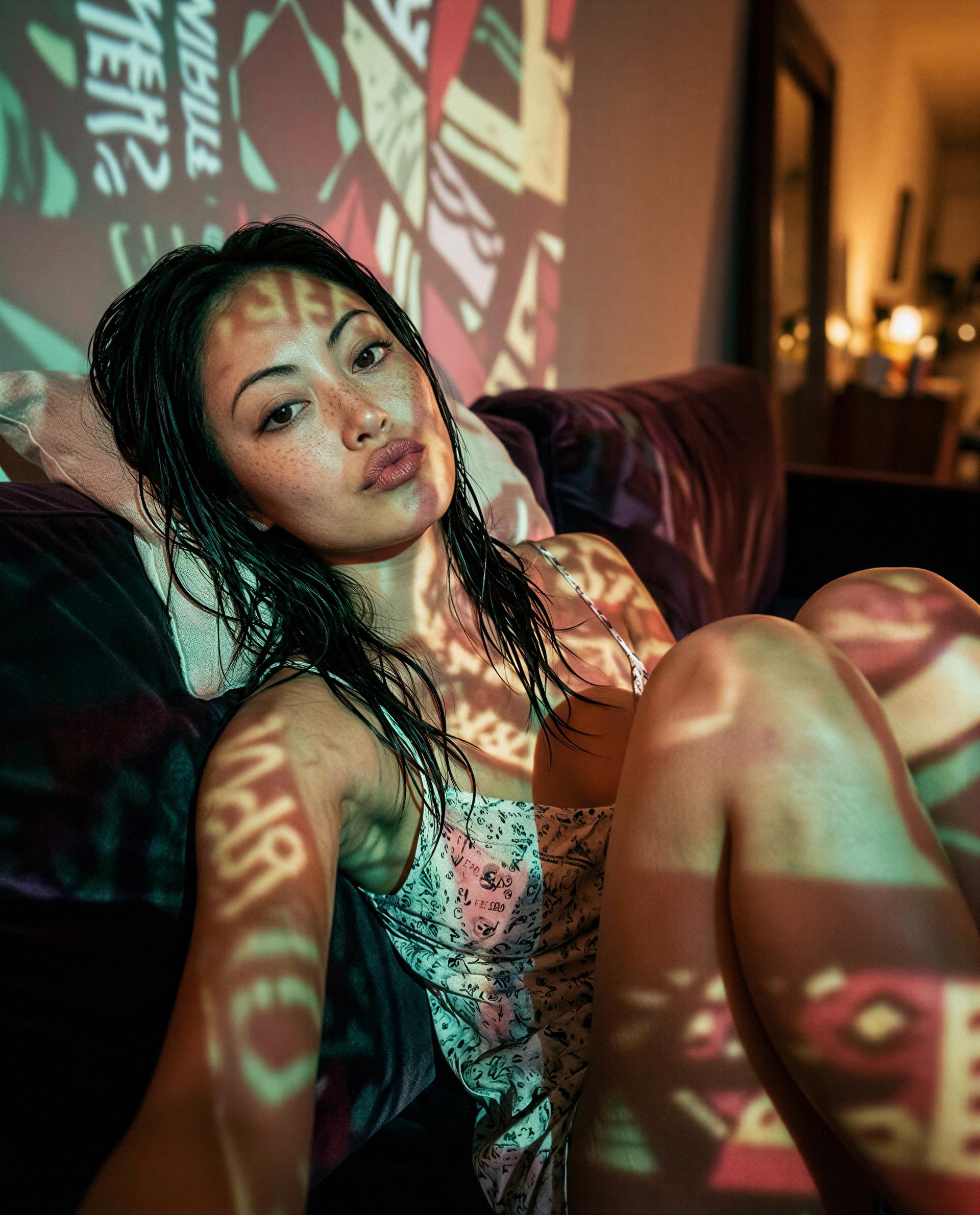 late-night me, messy hair, and a secret—front-row pass to my after-hours if you're daring 🫣, by Gulnara Liu