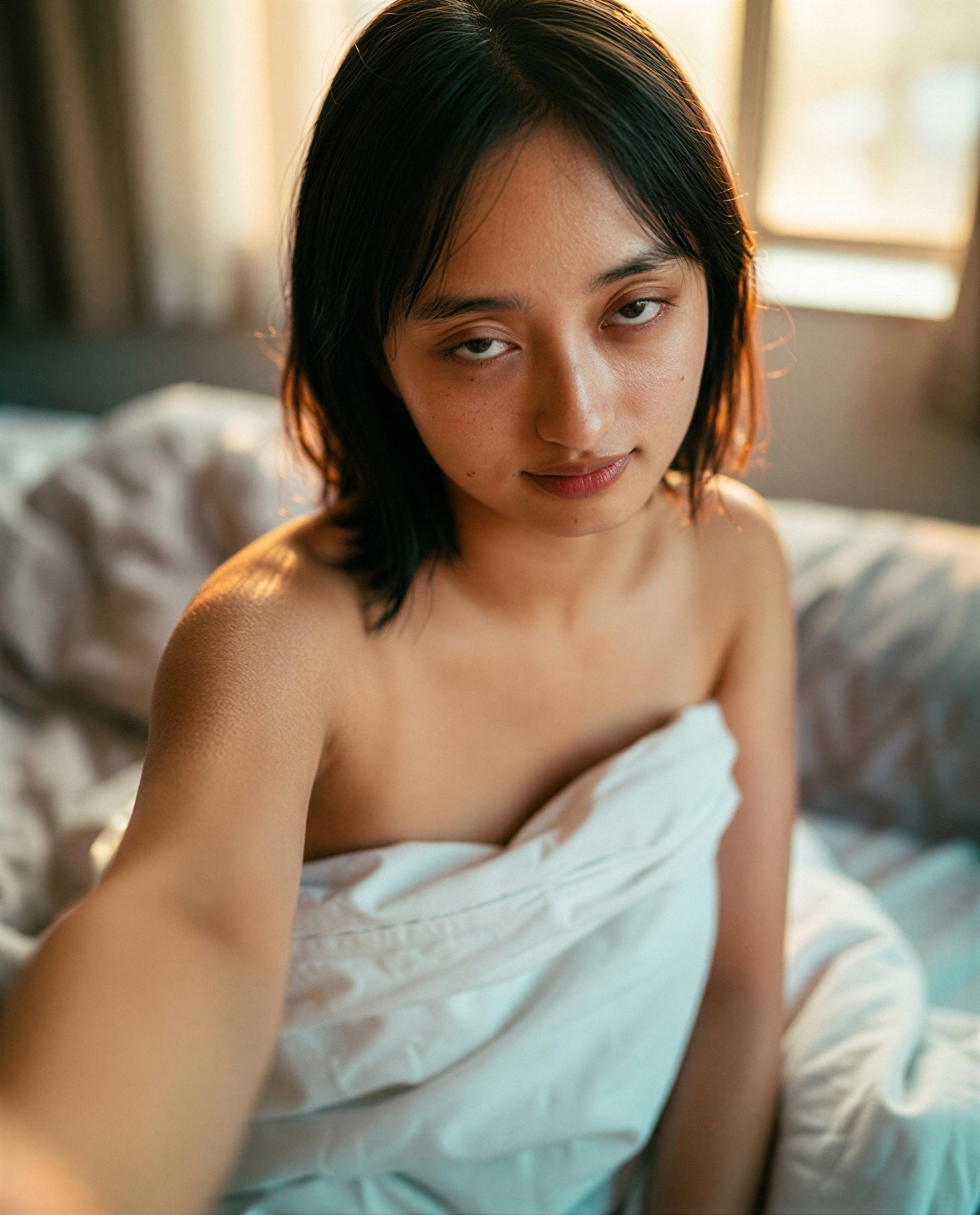 wrapped like a secret - wanna be the one i whisper it to? 🫣, by Momoko Abe