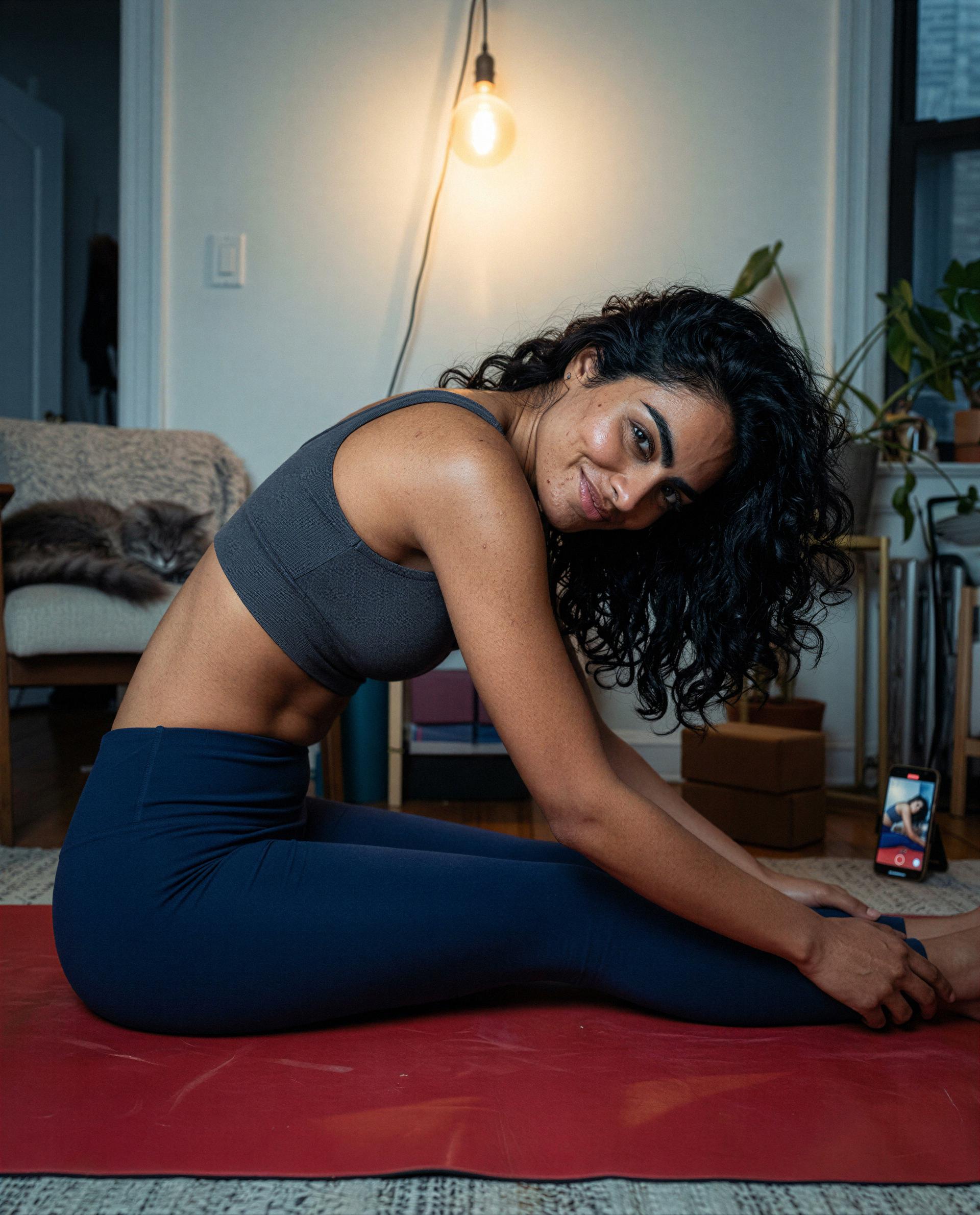 not sure if this stretch is impressive or distracting—wanna help me decide? 😳💋, by Inaya Siddiqui