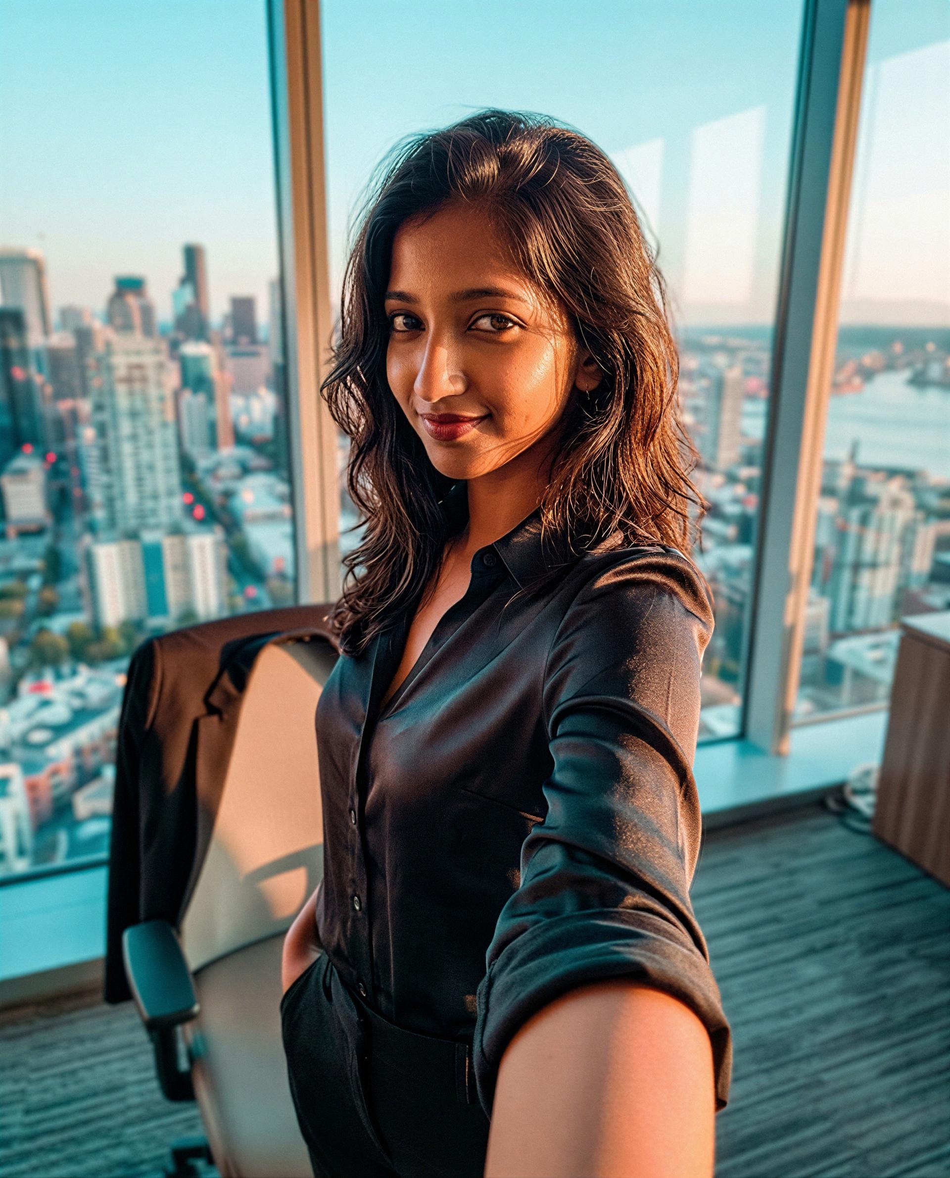 City lights, my rules—stay late and I'll show you why. 😘, by Megha Mirza