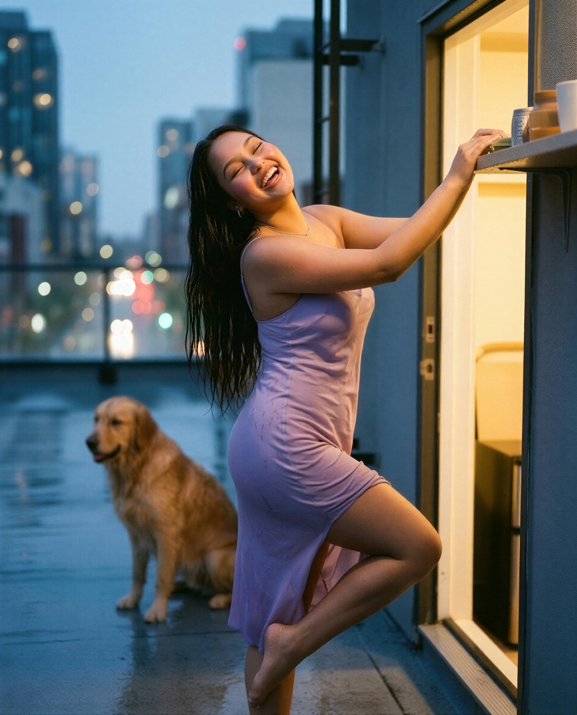 Soaked dress, naughty grin - unlock my private feed and I'll give you something to remember 😘💦🔥💕, by Maia Rios